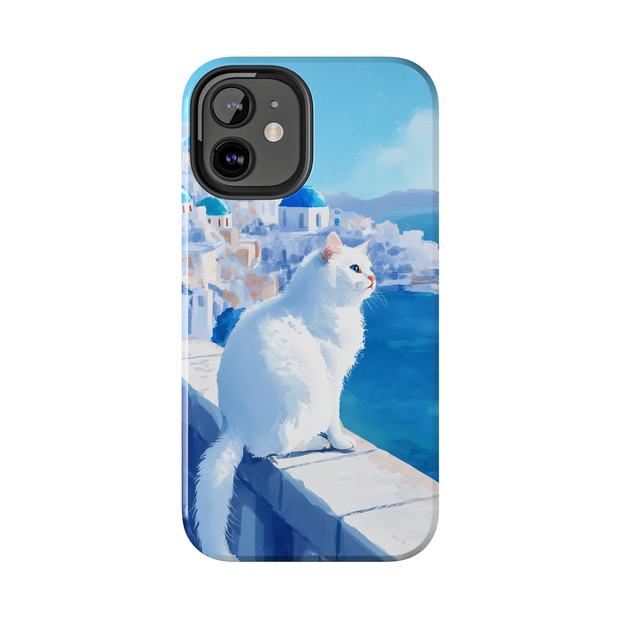 White Cat in Santorini