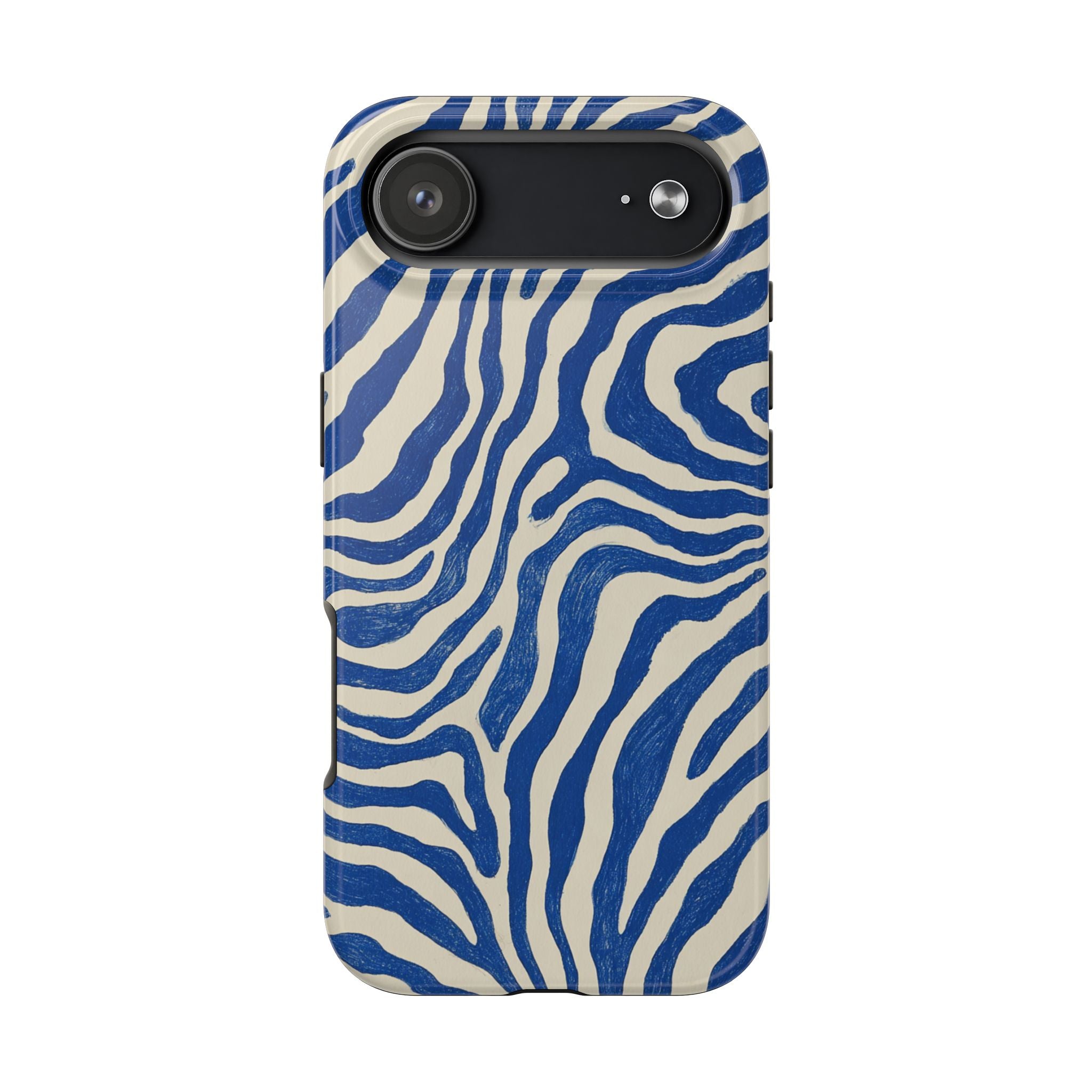 Blue Zebra Print