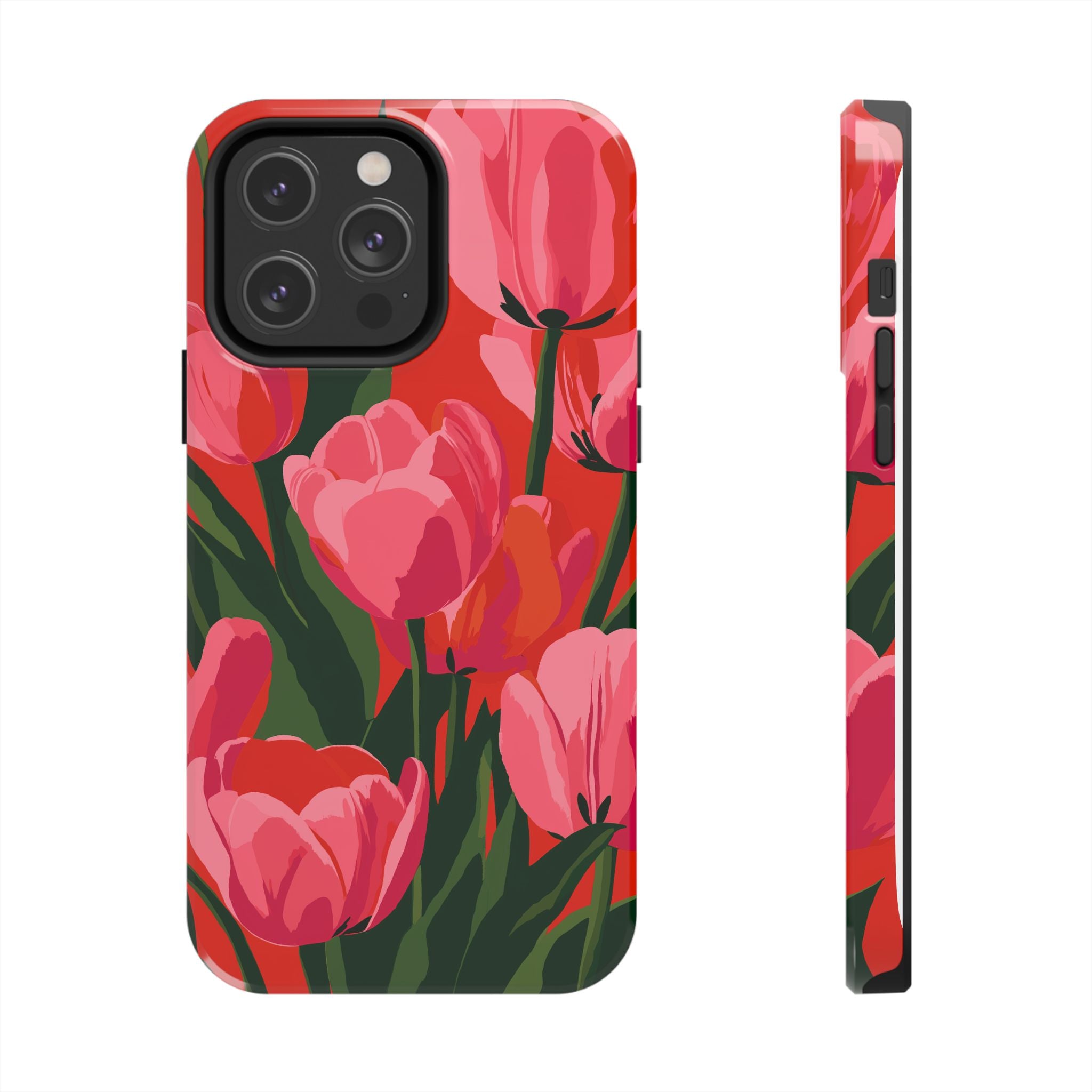 Tulip Bloom Red & Pink Floral
