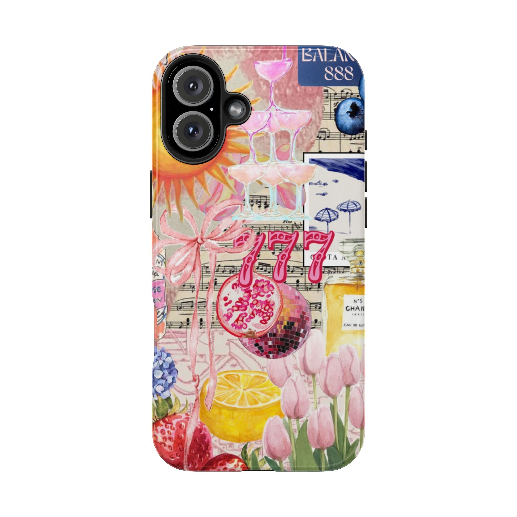 777 Vintage Lemon, Tulips & Pink Motifs
