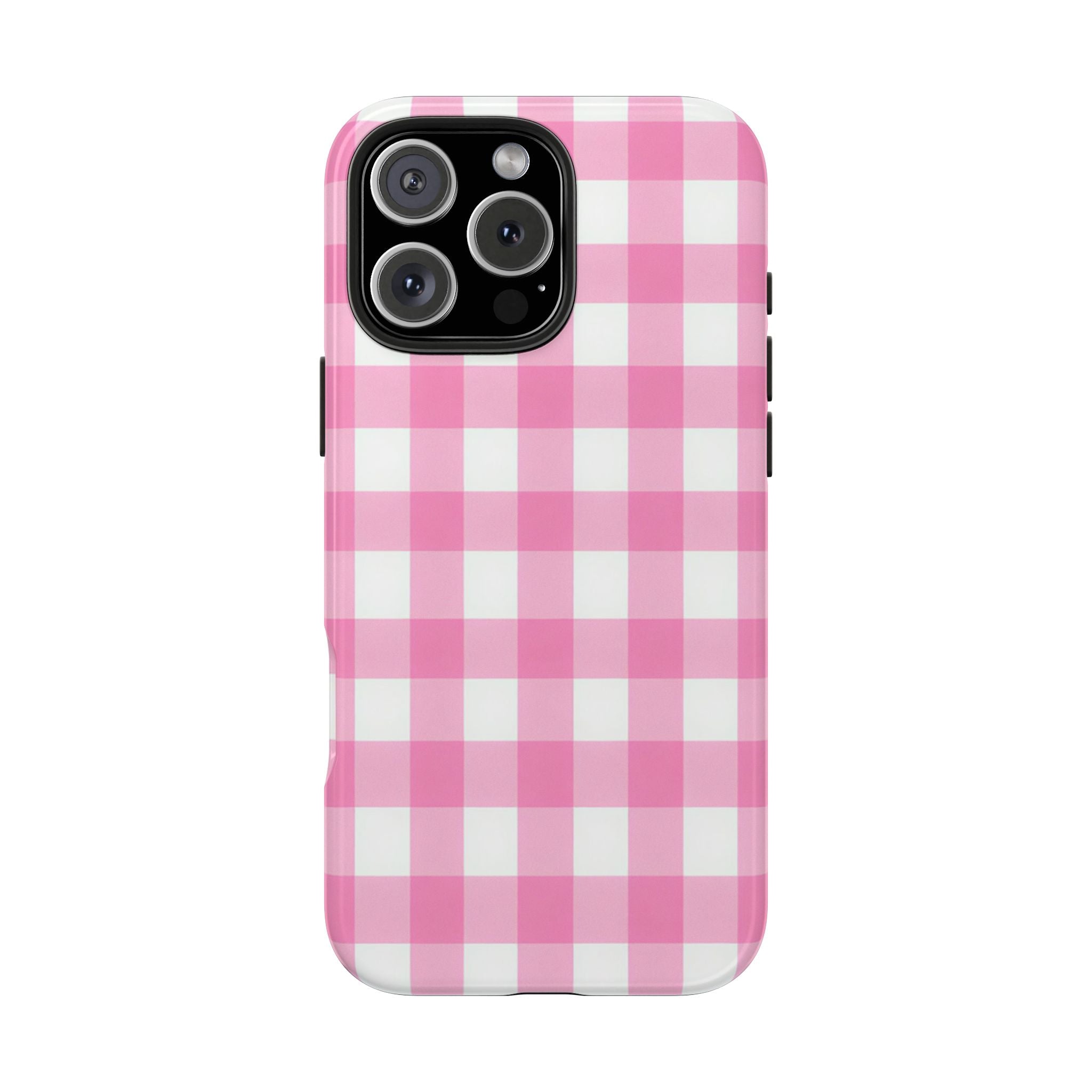 Pink Gingham Checked Pattern