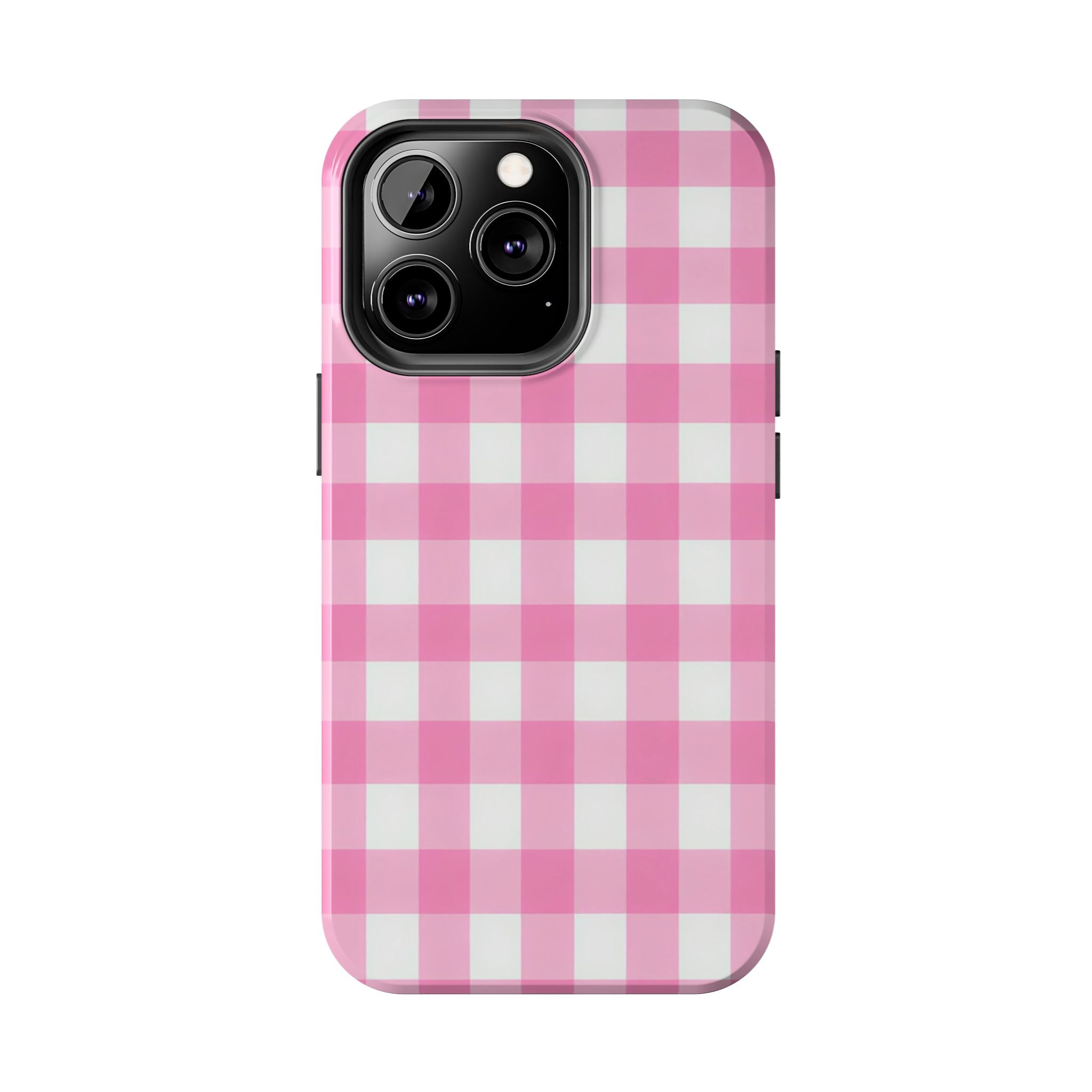 Pink Gingham Checked Pattern