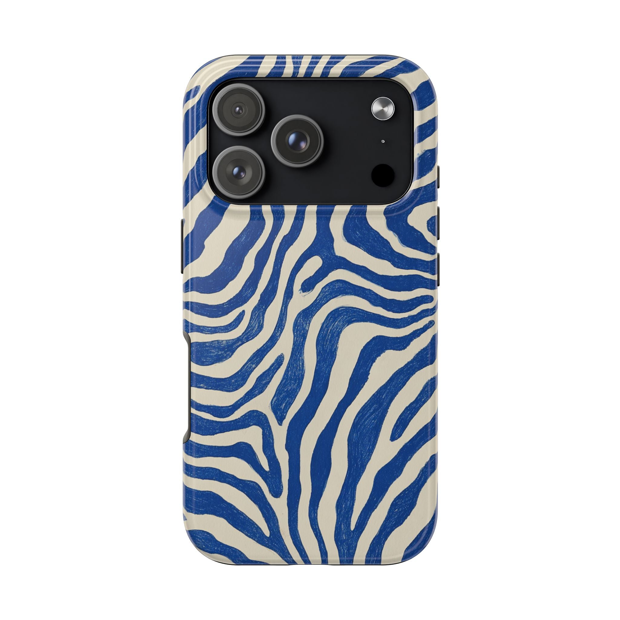 Blue Zebra Print