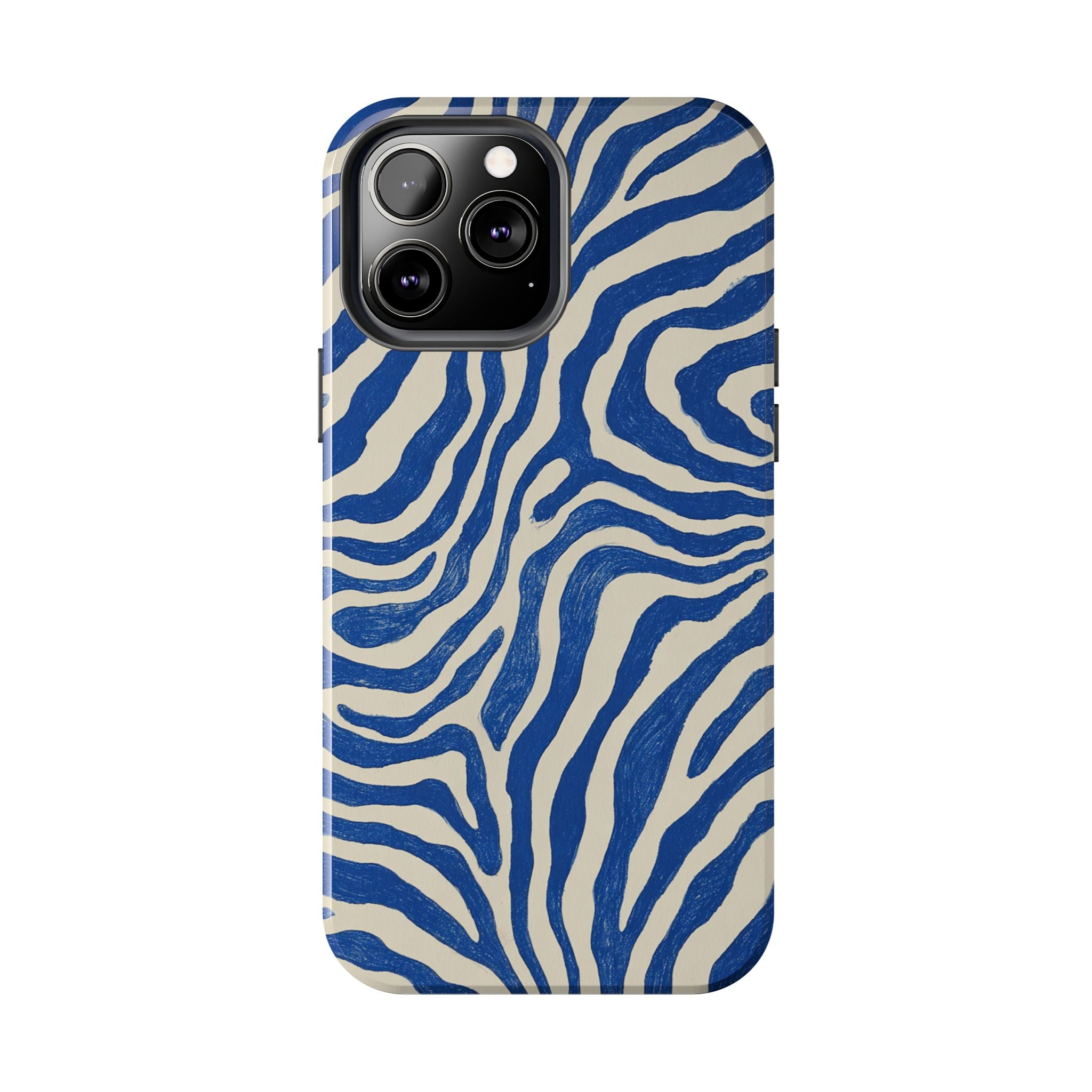 Blue Zebra Print