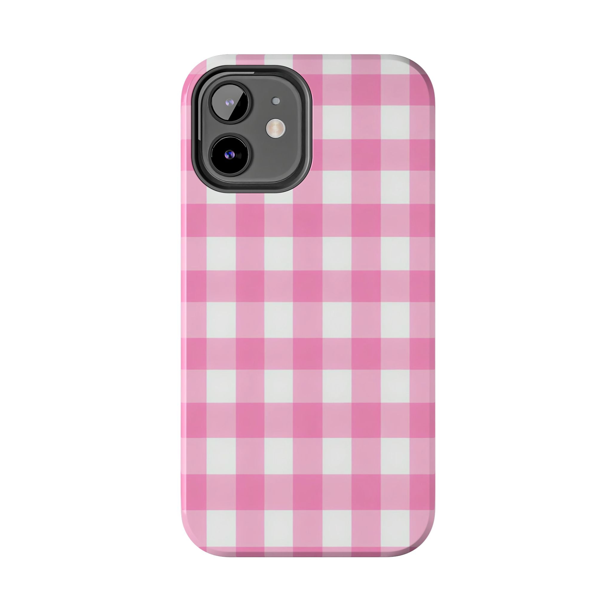 Pink Gingham Checked Pattern