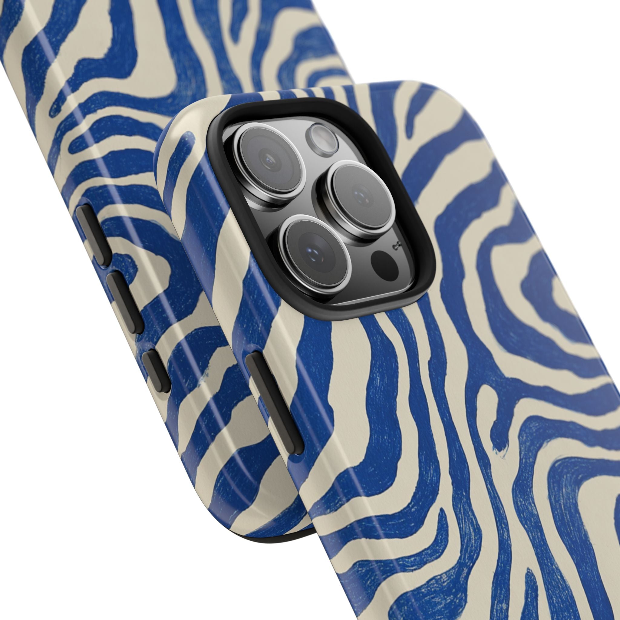 Blue Zebra Print