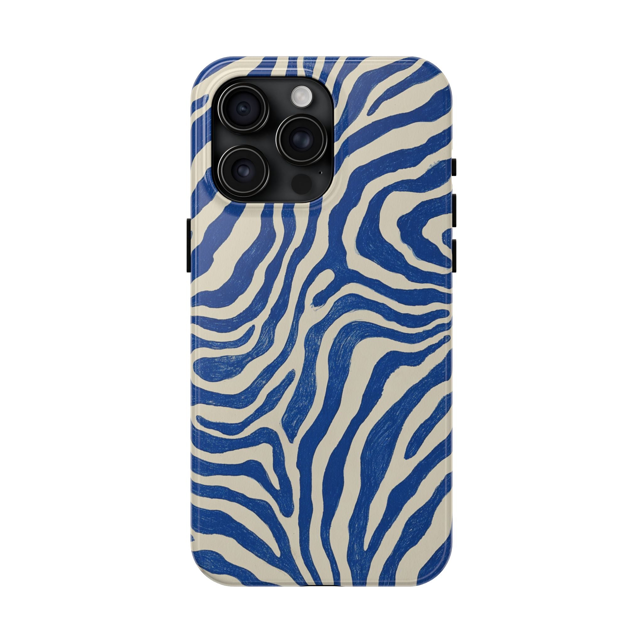 Blue Zebra Print