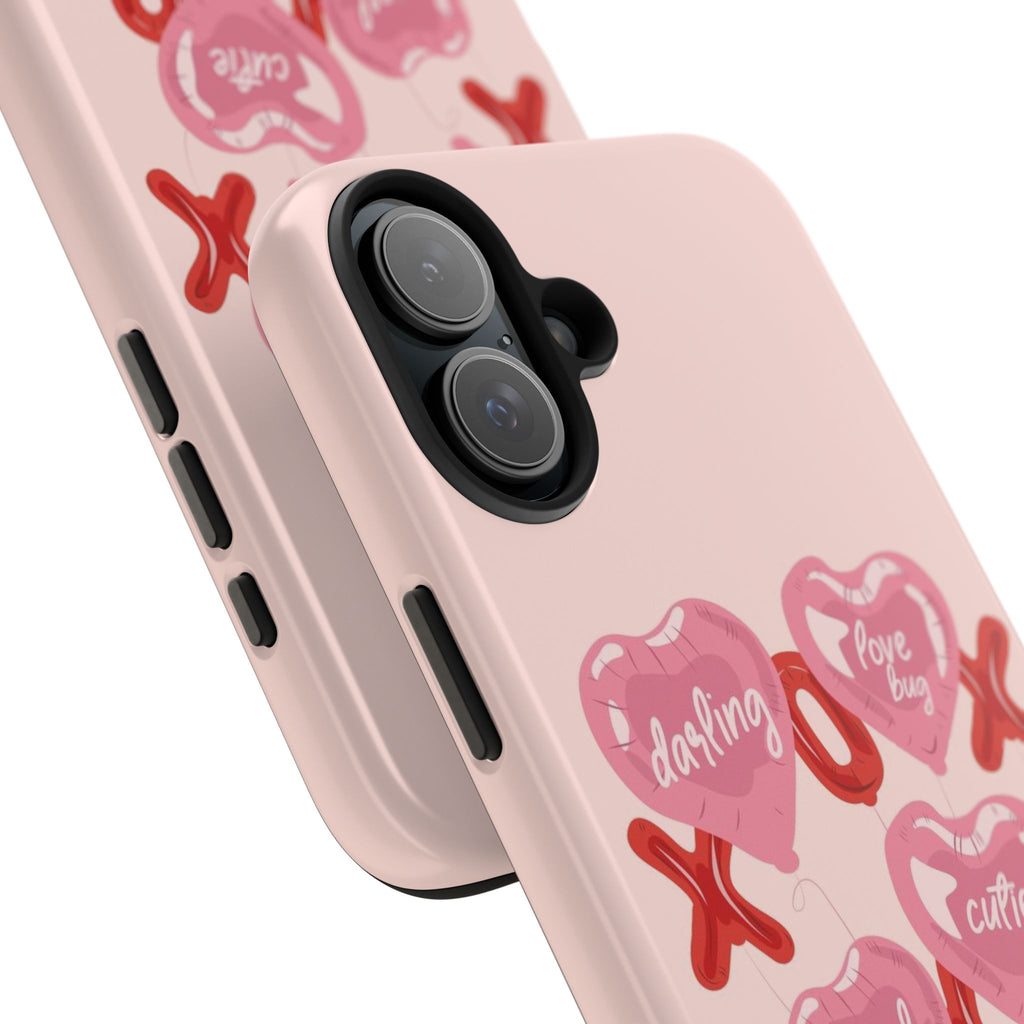 Pink Heart Balloon "darling, love bug, angel, cutie"
