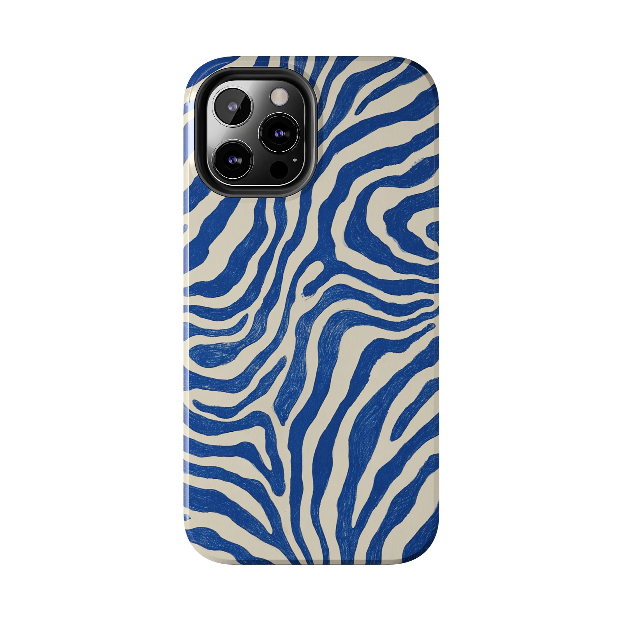 Blue Zebra Print