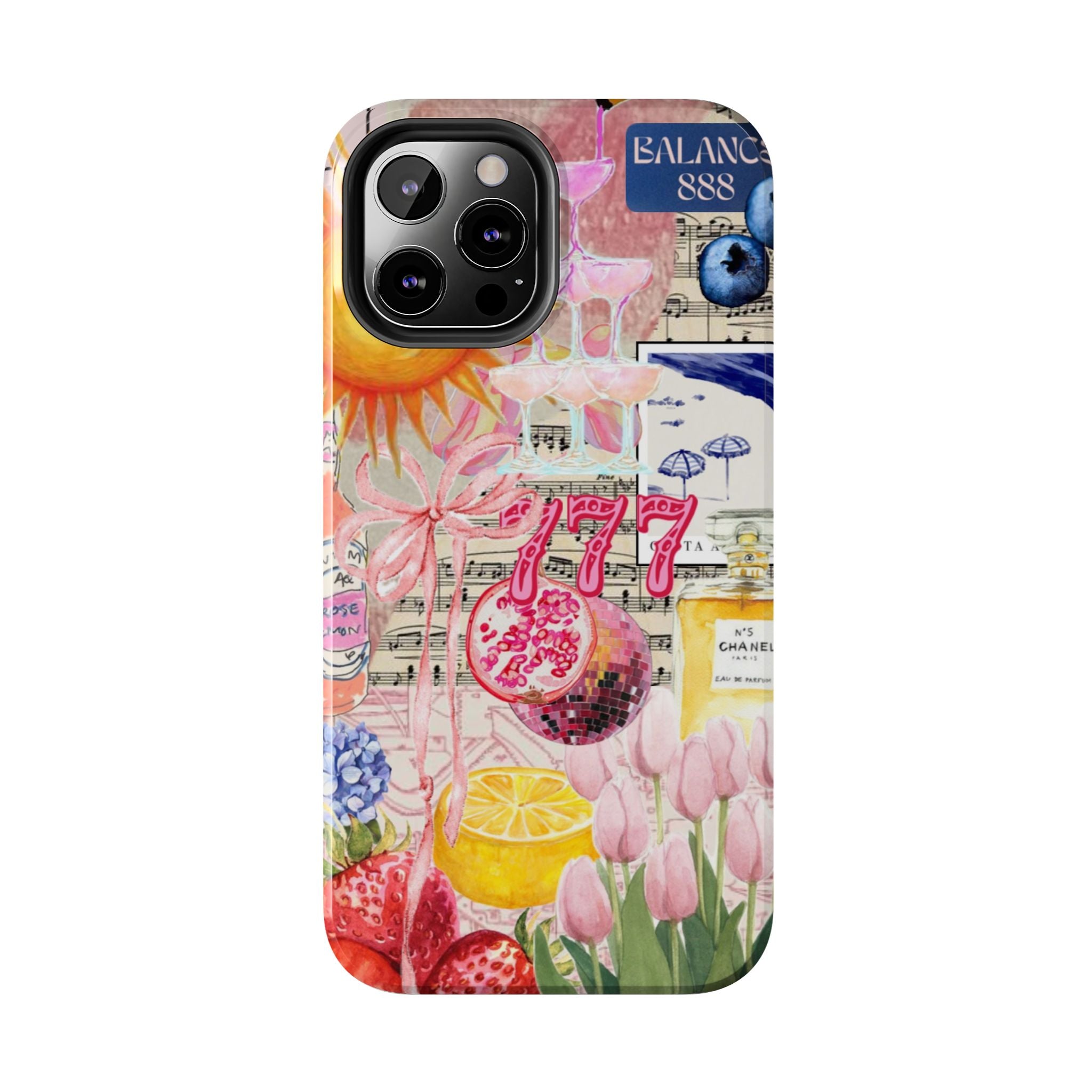 777 Vintage Lemon, Tulips & Pink Motifs