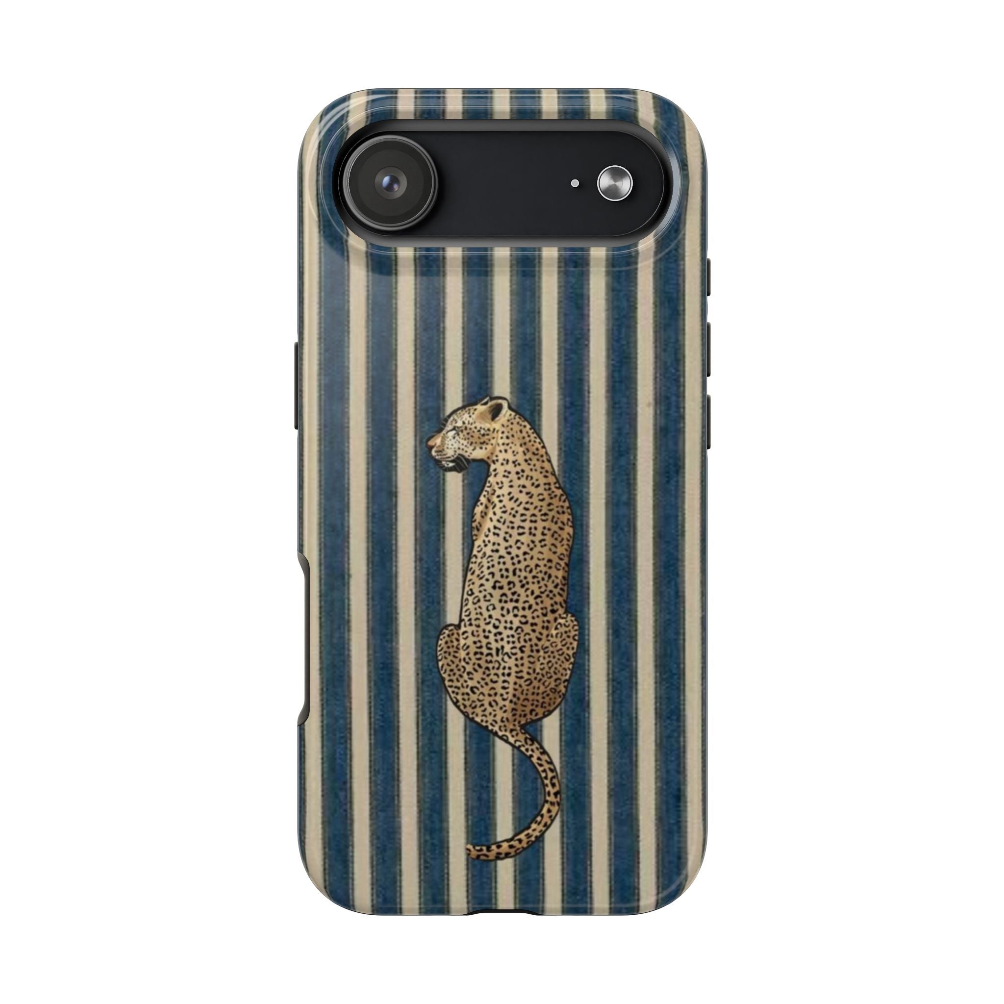 Leopard Vintage Blue Stripe
