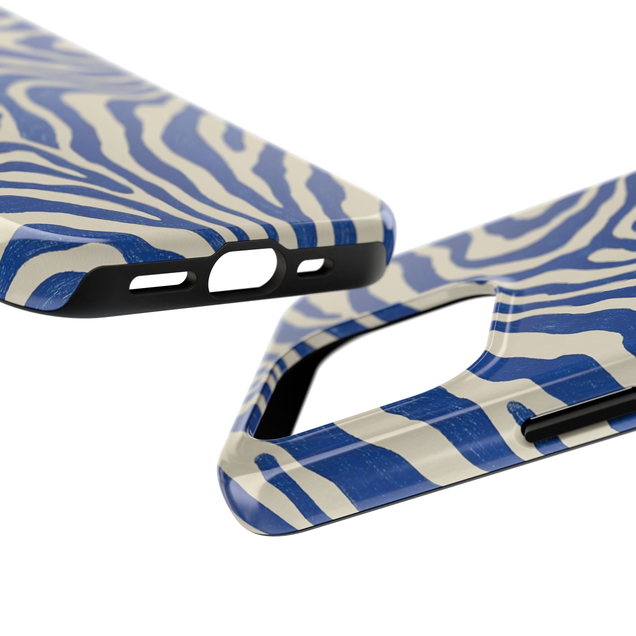 Blue Zebra Print