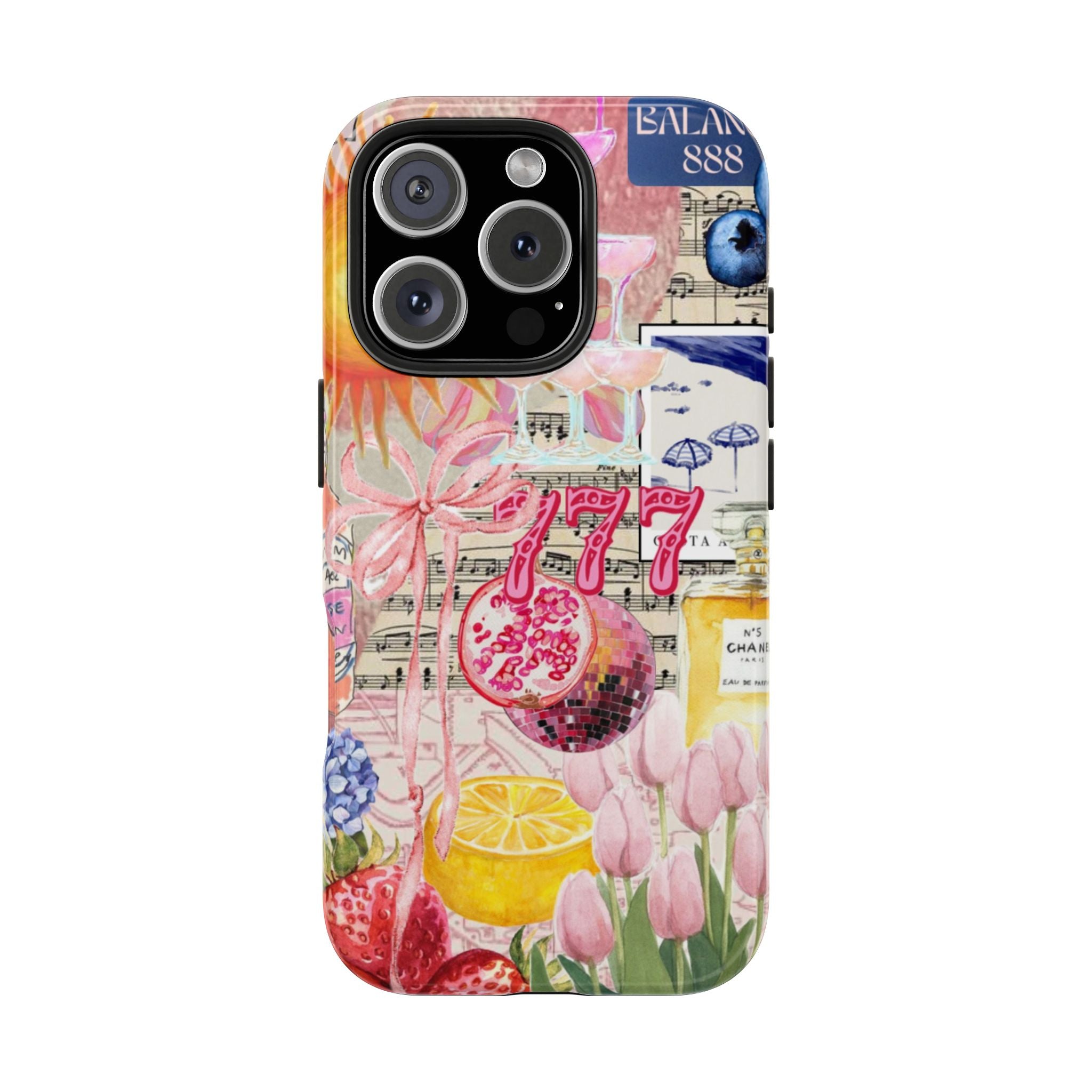 777 Vintage Lemon, Tulips & Pink Motifs
