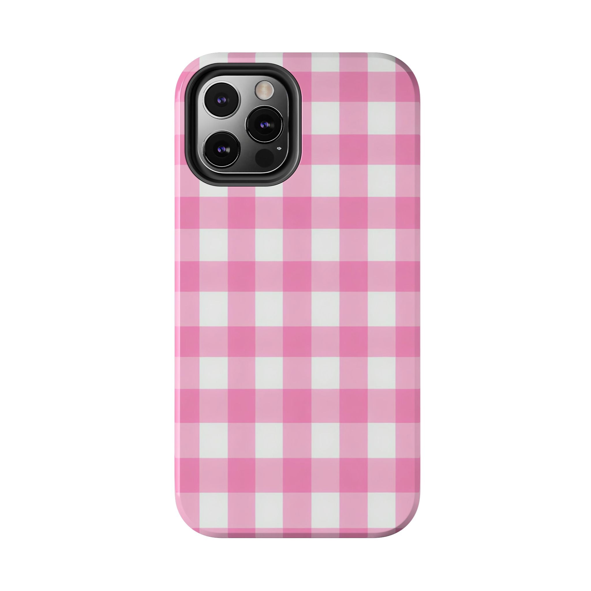 Pink Gingham Checked Pattern