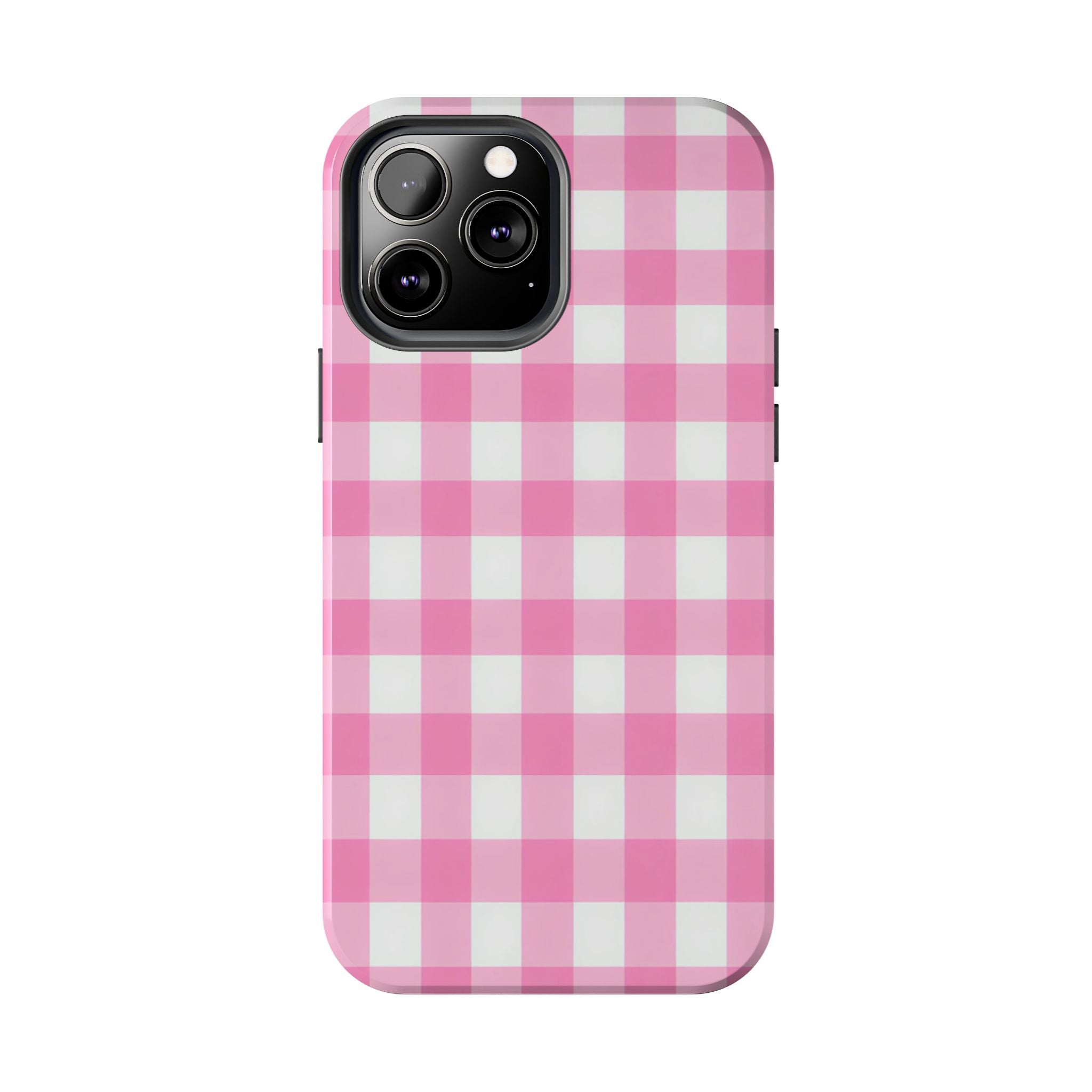 Pink Gingham Checked Pattern