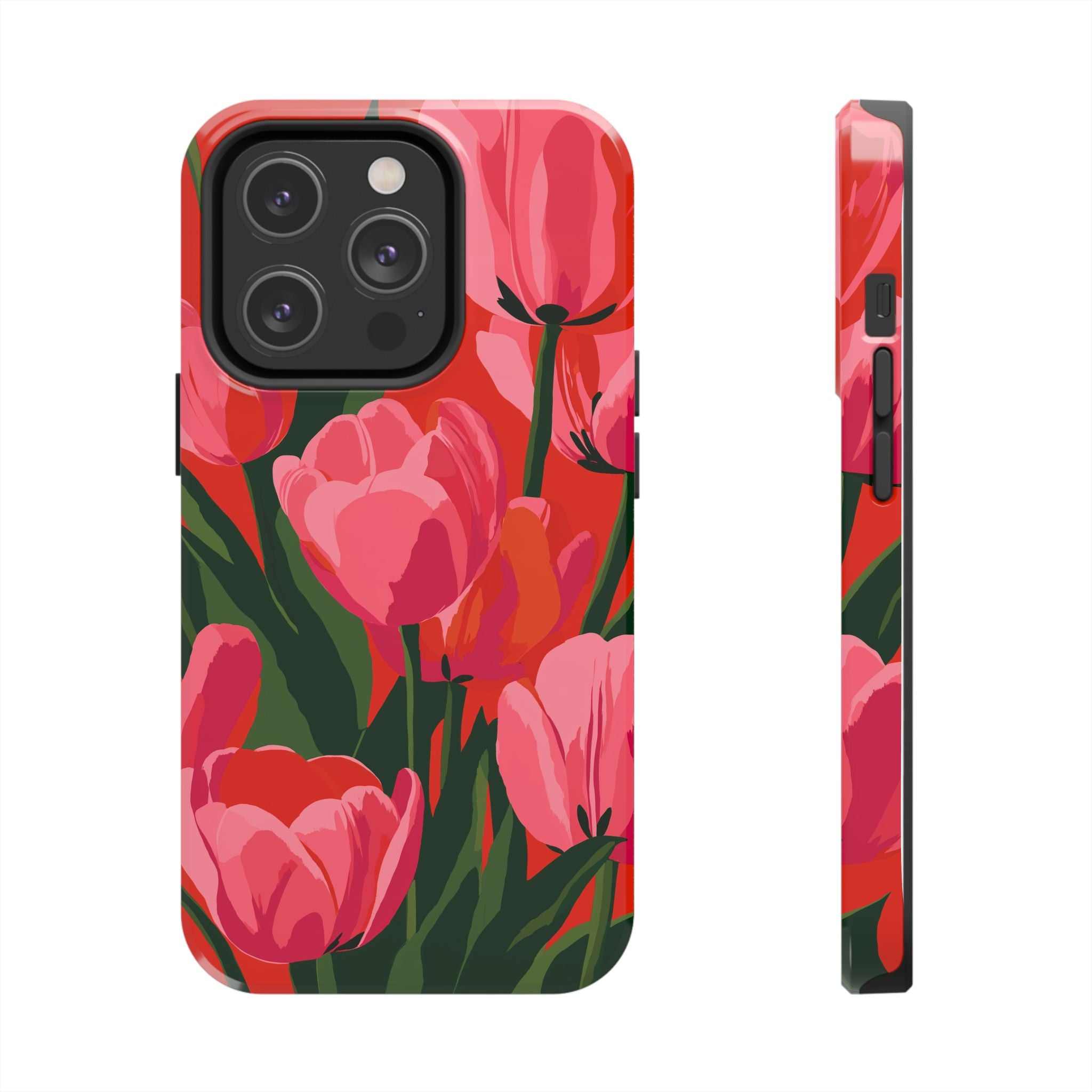 Tulip Bloom Red & Pink Floral