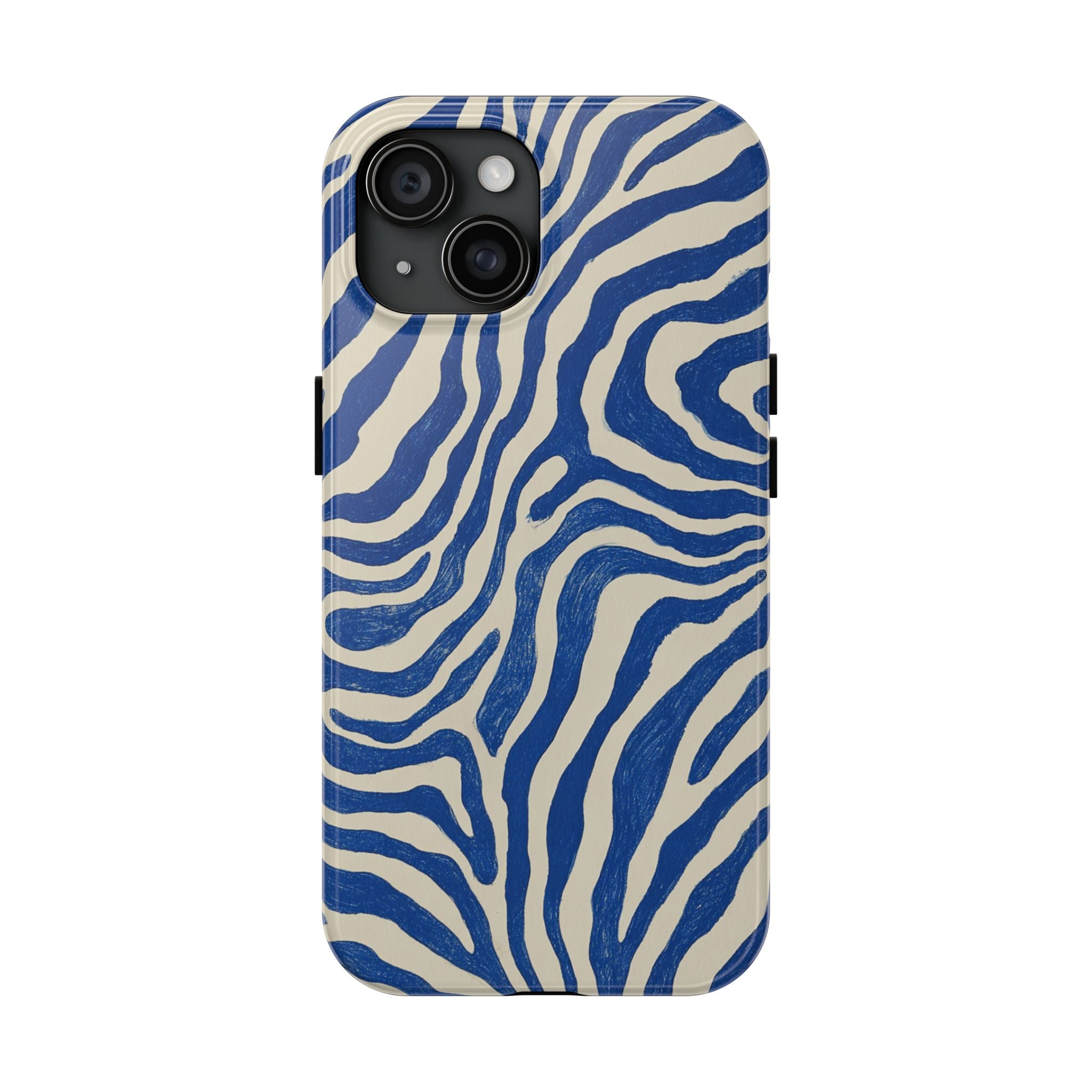 Blue Zebra Print
