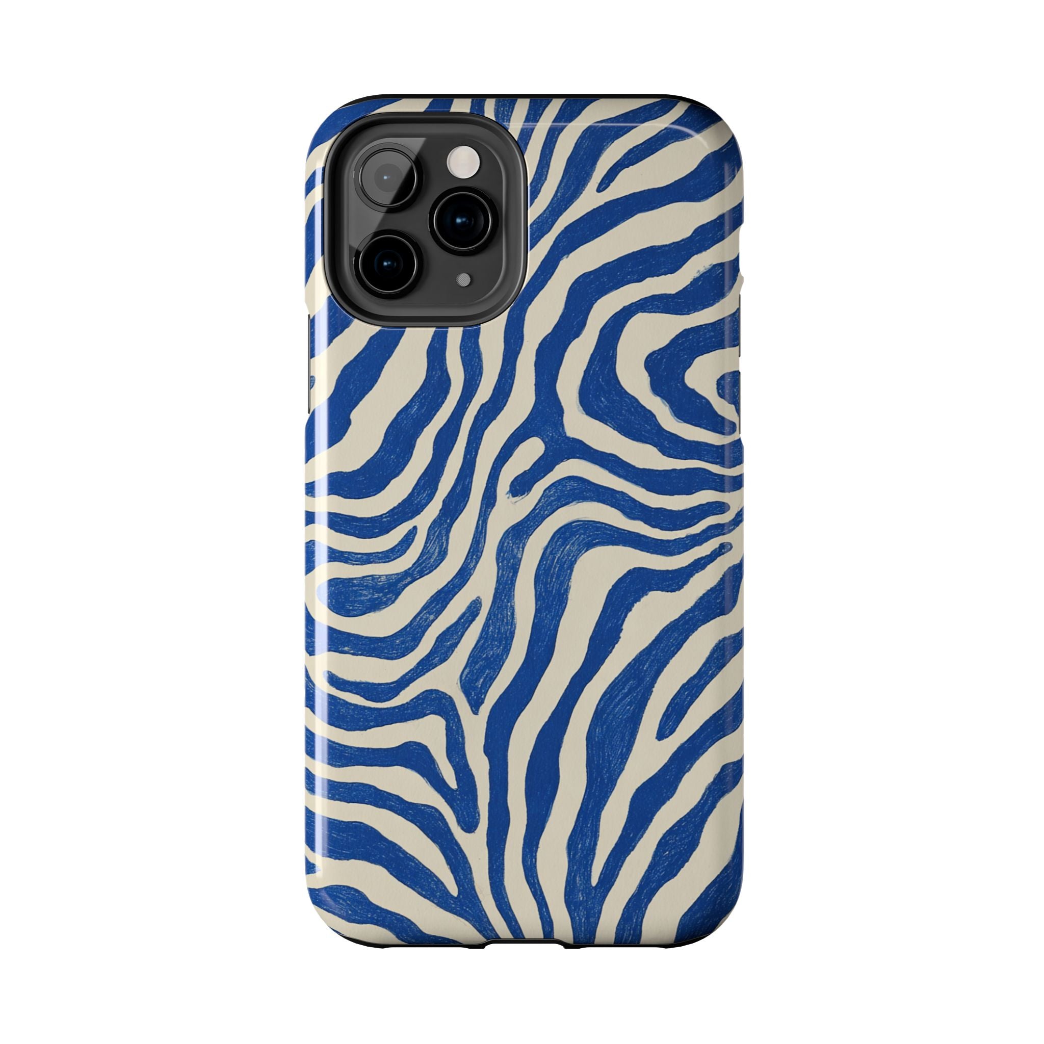 Blue Zebra Print