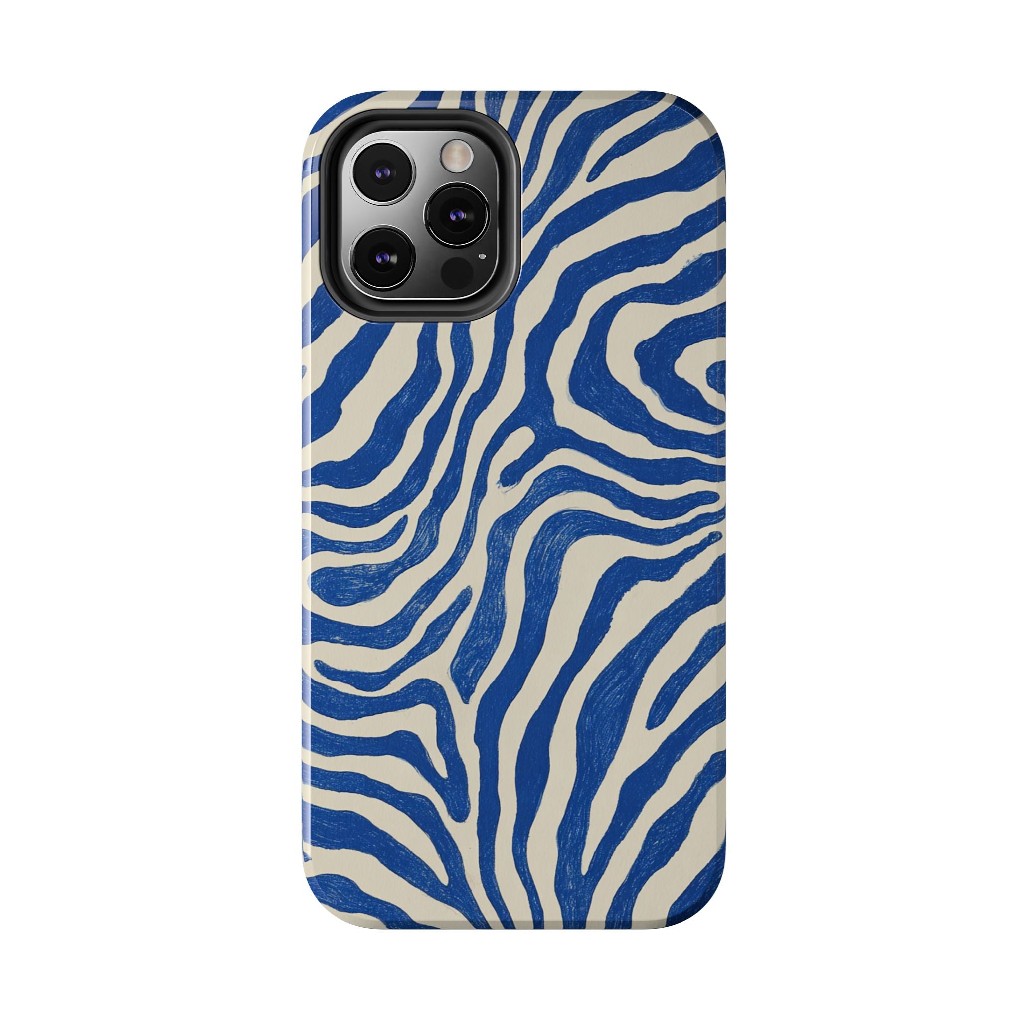 Blue Zebra Print