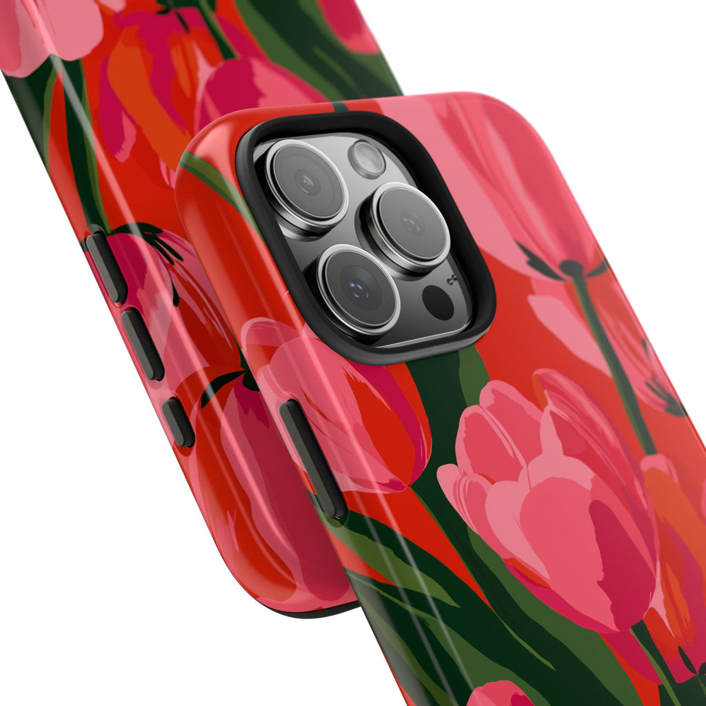 Tulip Bloom Red & Pink Floral