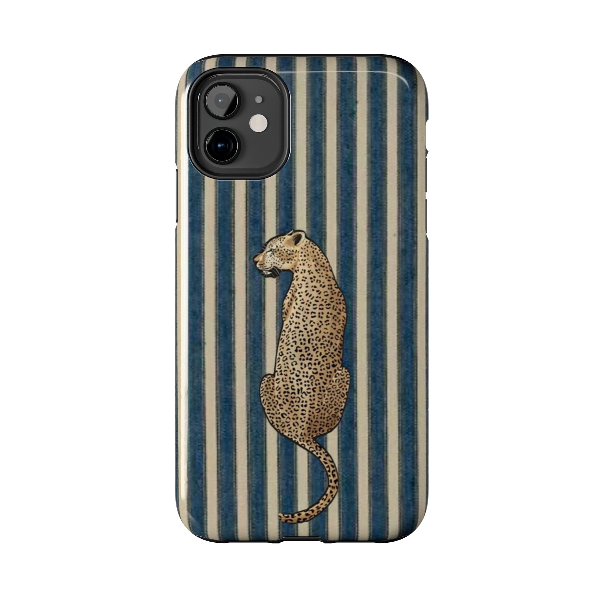 Leopard Vintage Blue Stripe