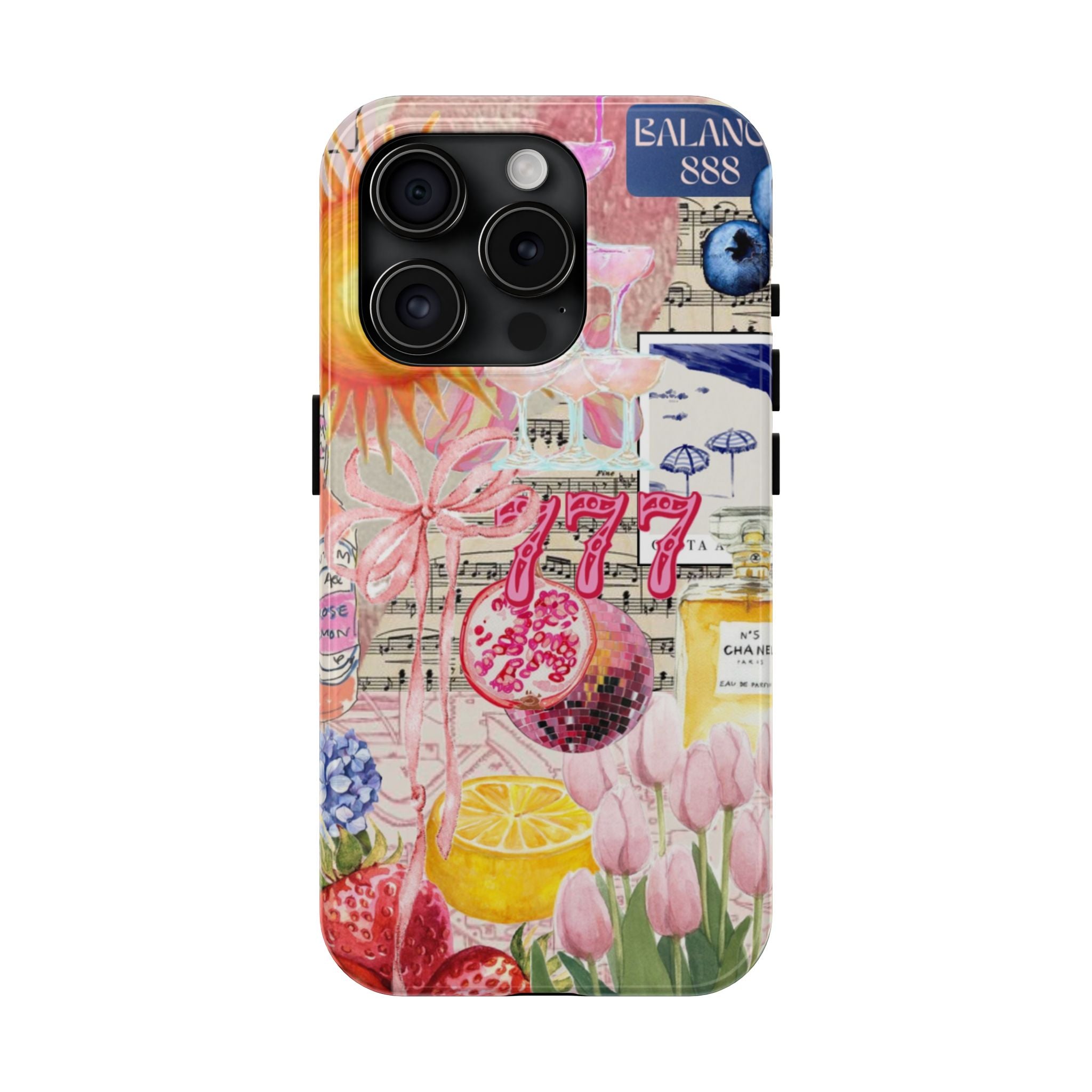 777 Vintage Lemon, Tulips & Pink Motifs