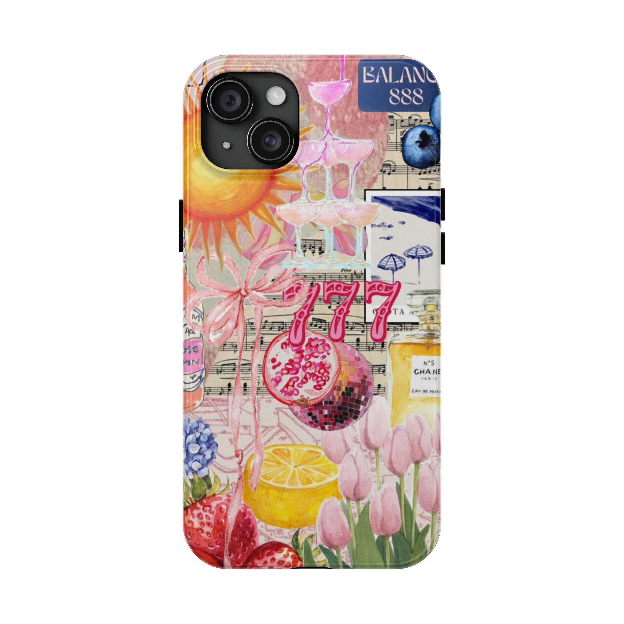 777 Vintage Lemon, Tulips & Pink Motifs
