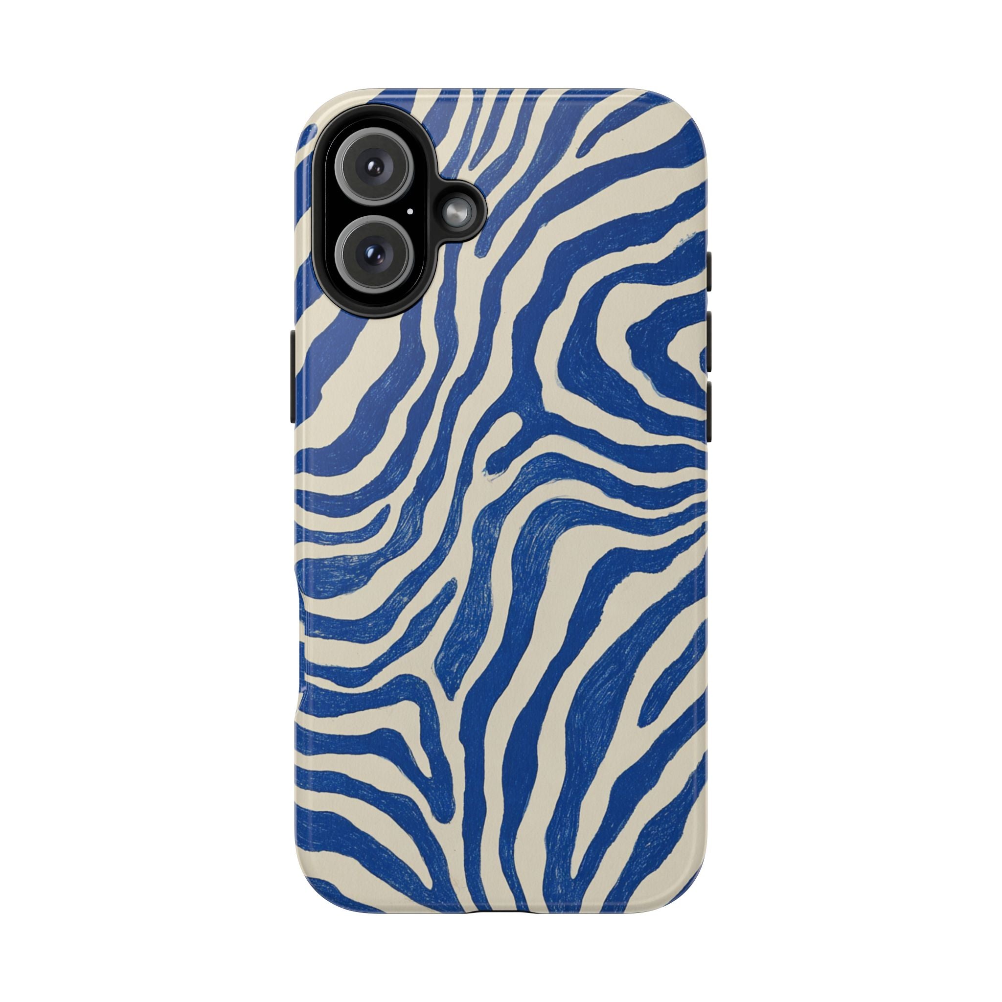 Blue Zebra Print