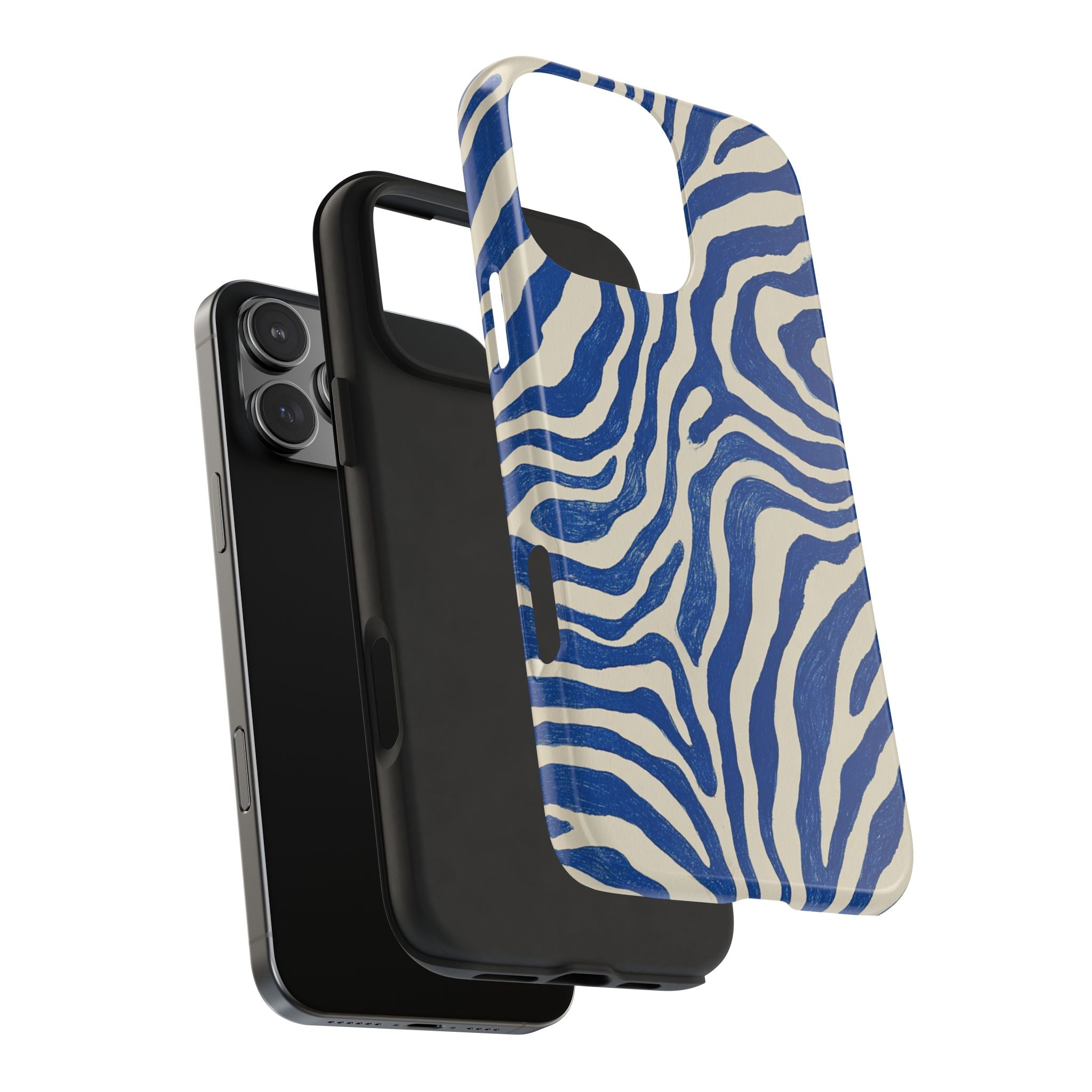 Blue Zebra Print