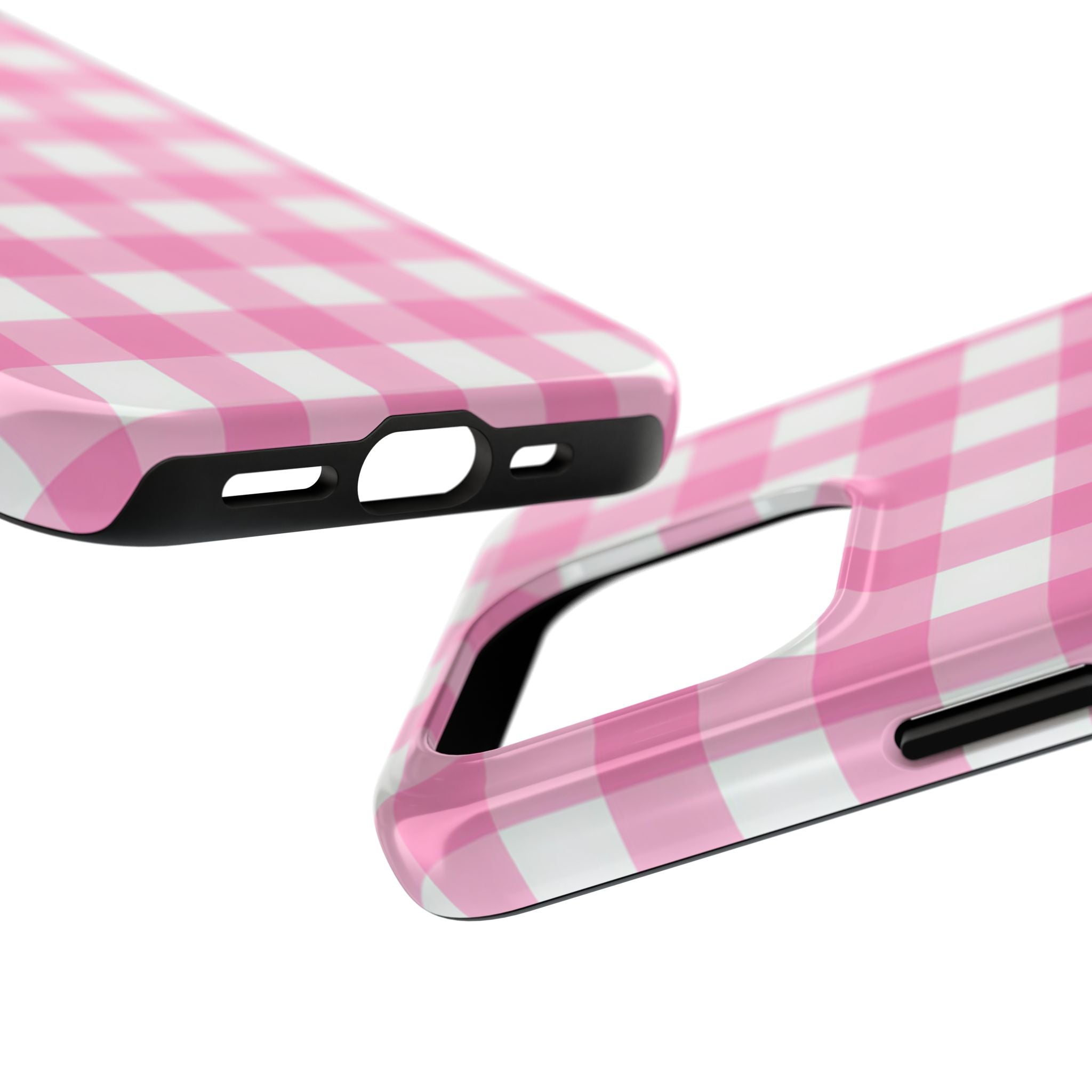 Pink Gingham Checked Pattern