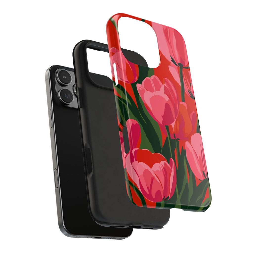 Tulip Bloom Red & Pink Floral