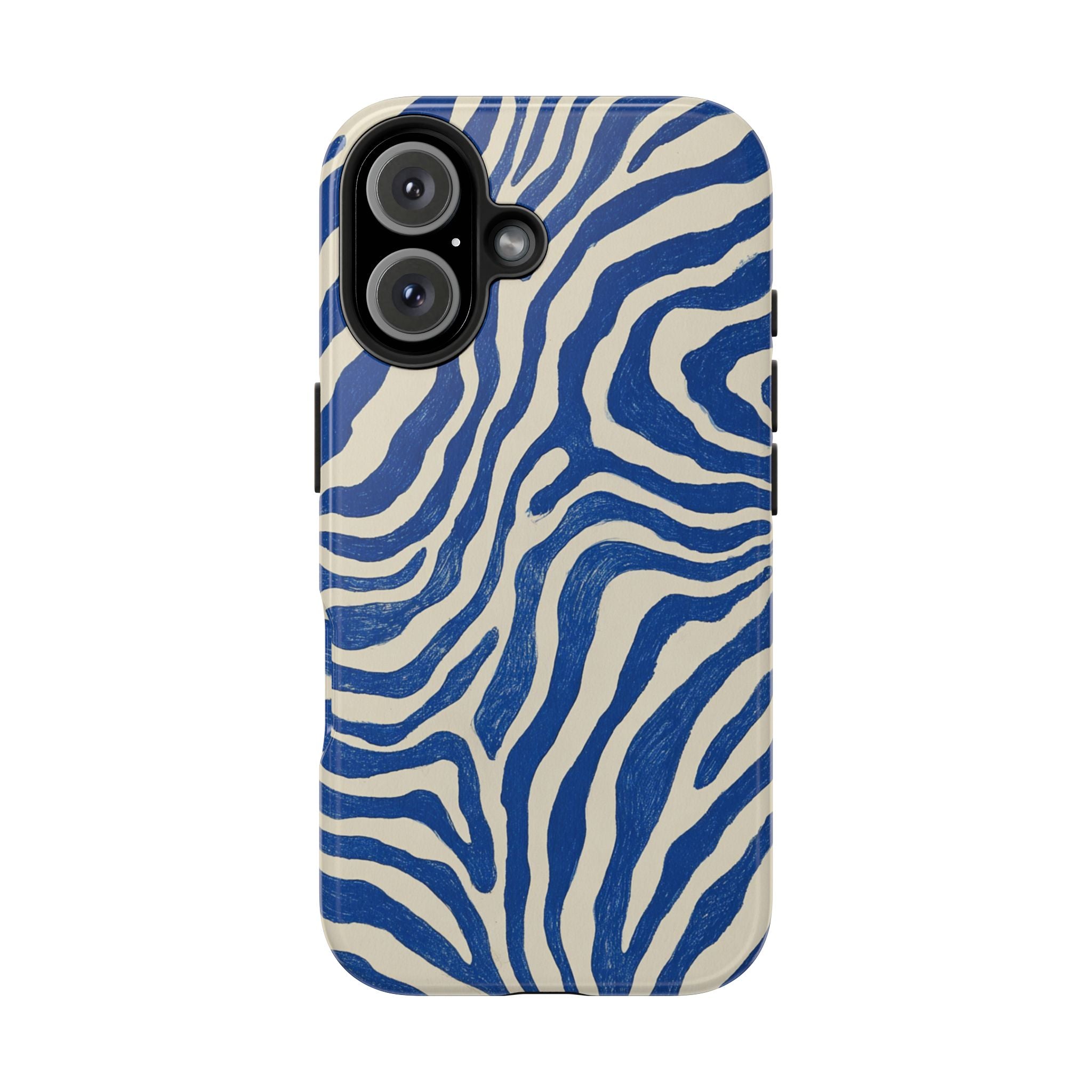 Blue Zebra Print