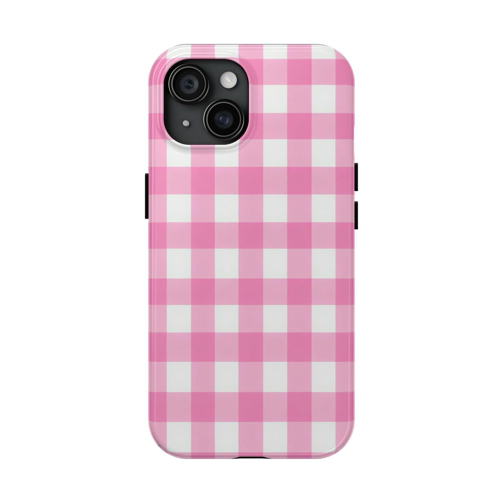 Pink Gingham Checked Pattern