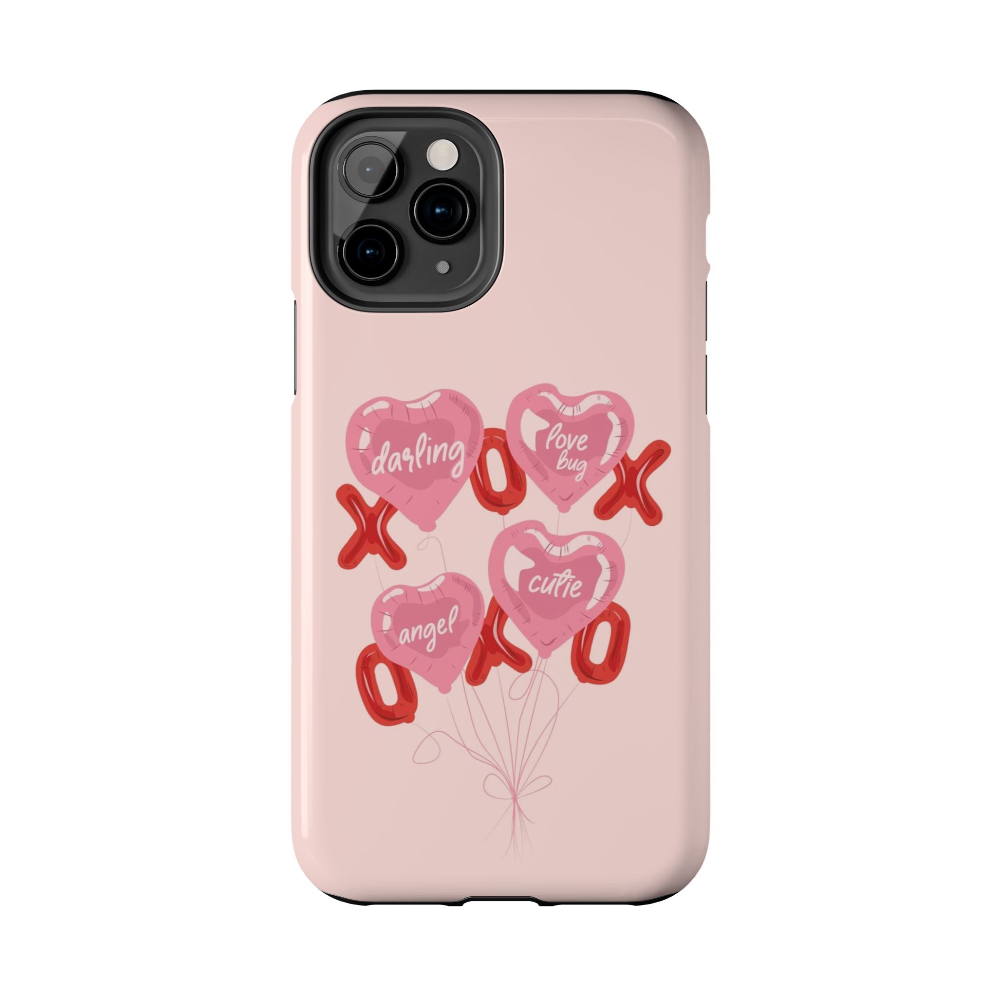 Pink Heart Balloon "darling, love bug, angel, cutie"