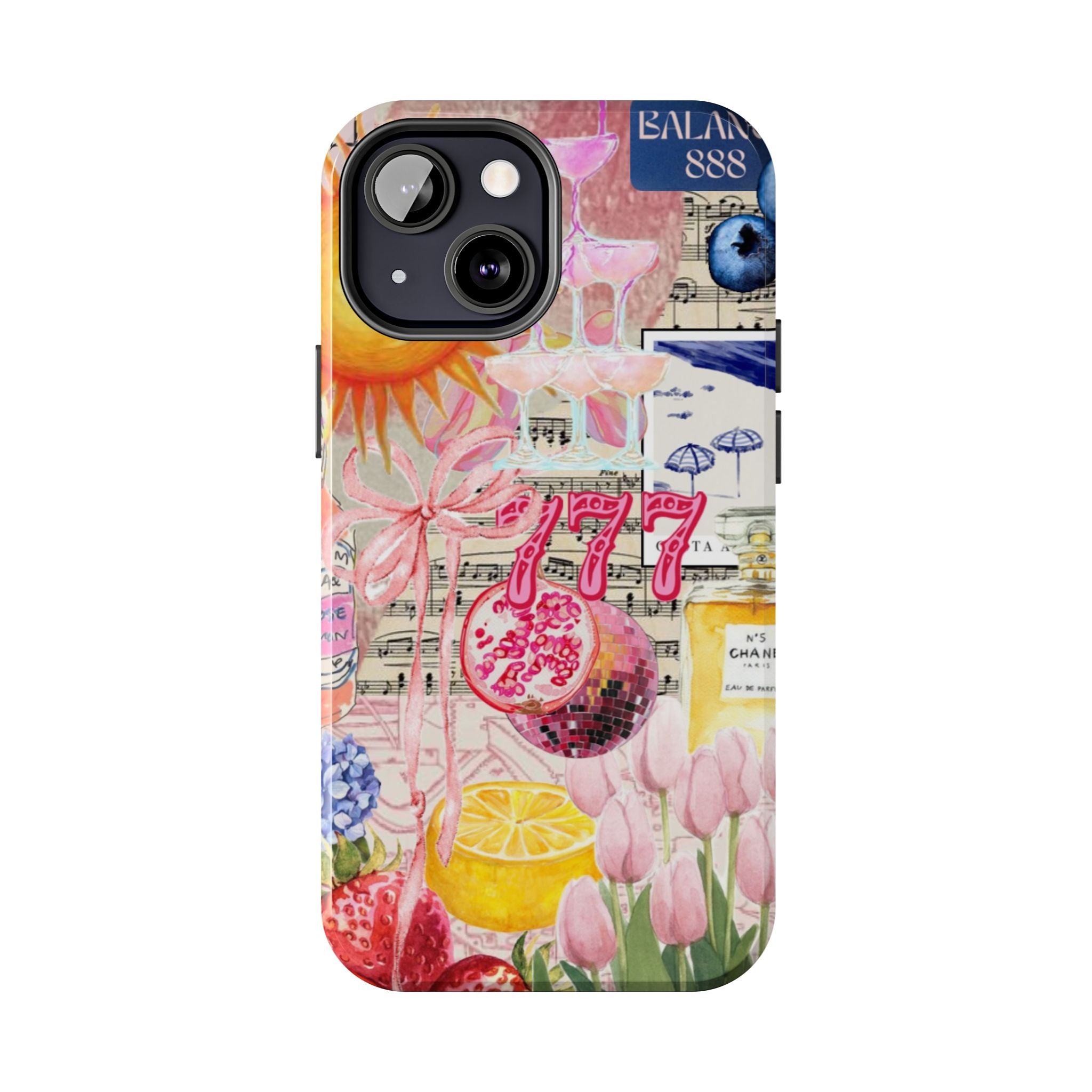 777 Vintage Lemon, Tulips & Pink Motifs