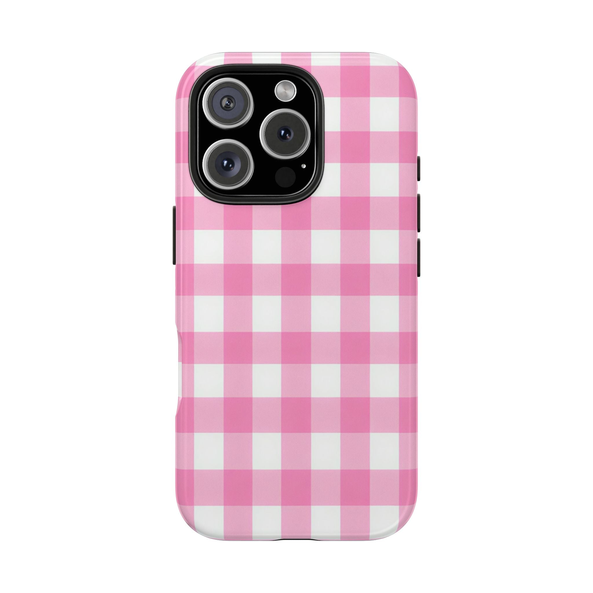 Pink Gingham Checked Pattern