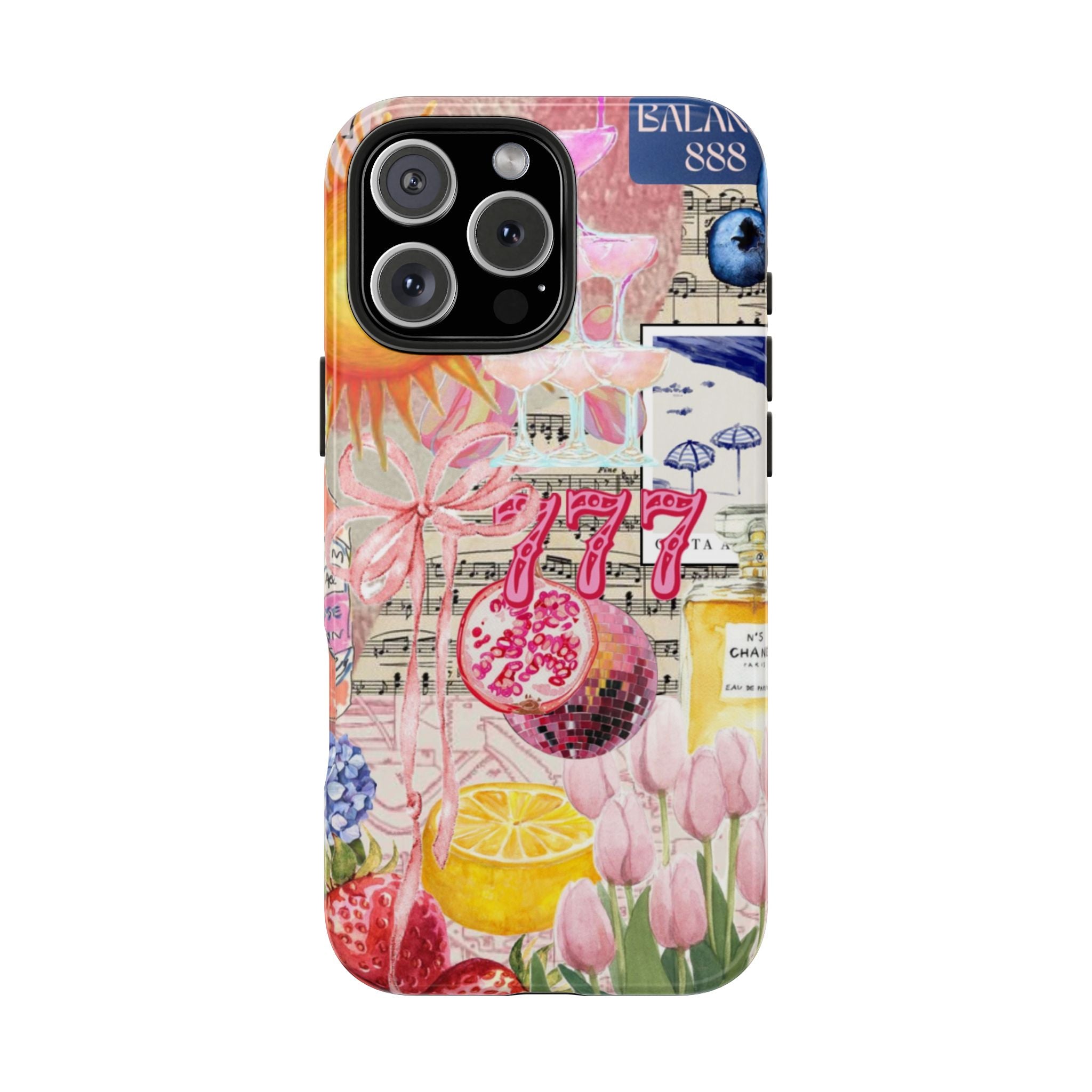 777 Vintage Lemon, Tulips & Pink Motifs