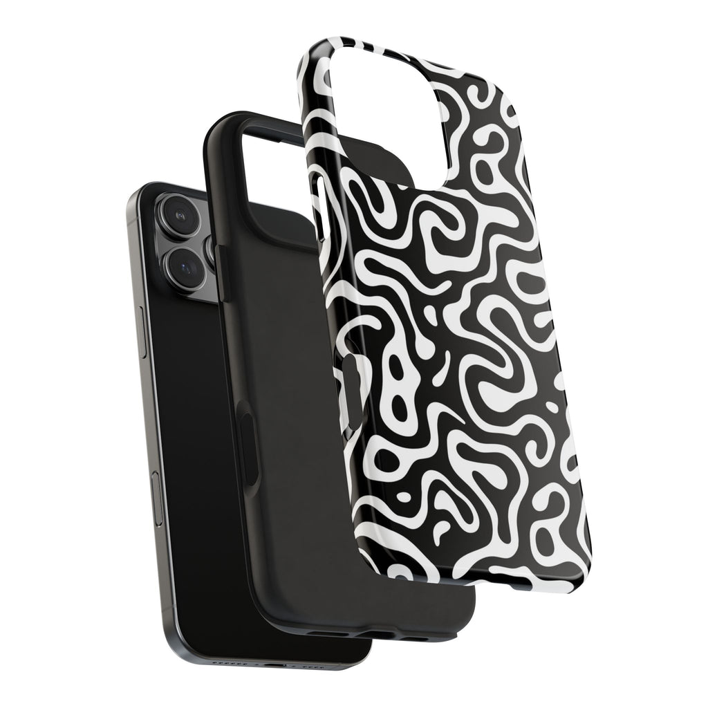 Abstract Black & White Swirl
