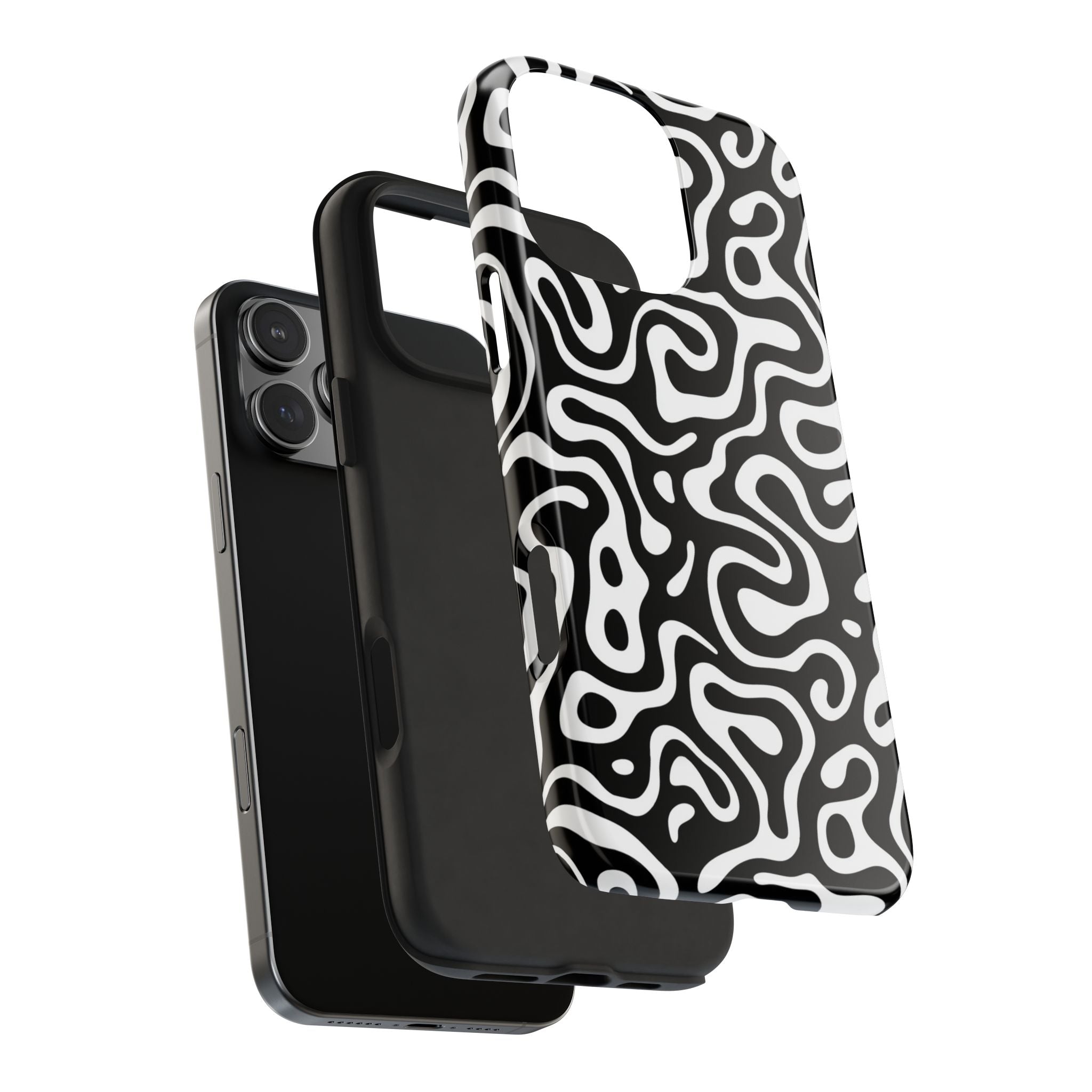 Abstract Black & White Swirl