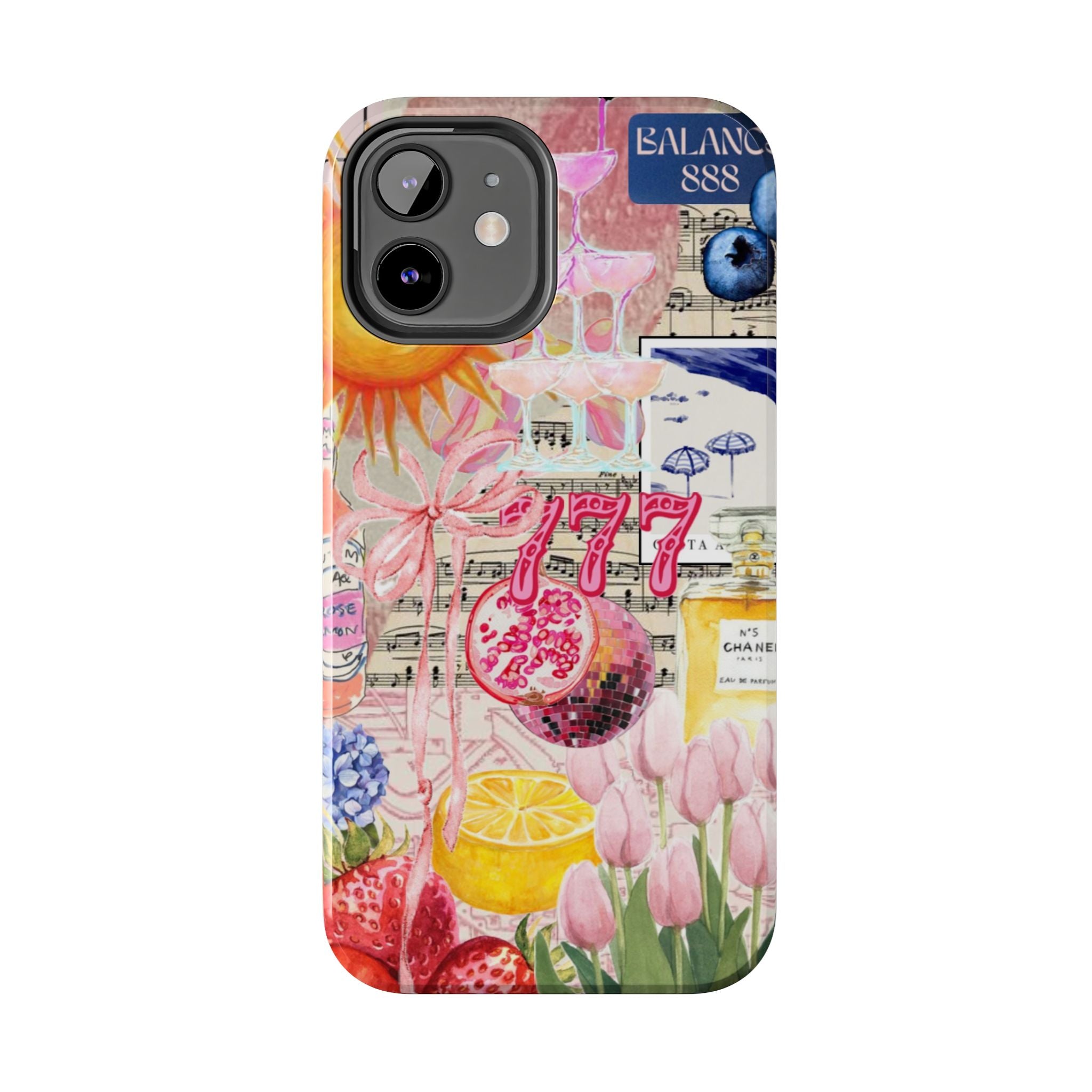 777 Vintage Lemon, Tulips & Pink Motifs