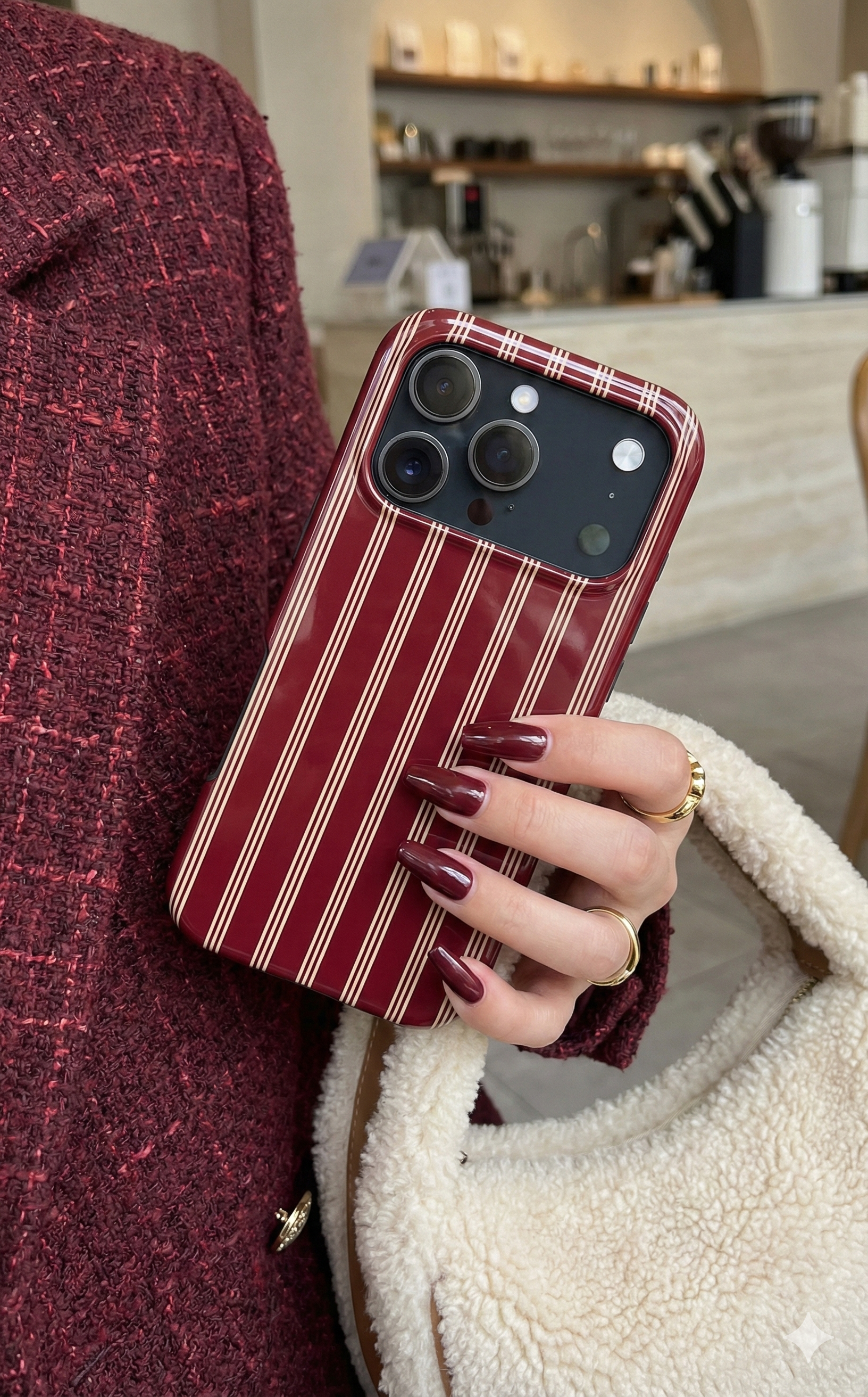 Striped Burgundy