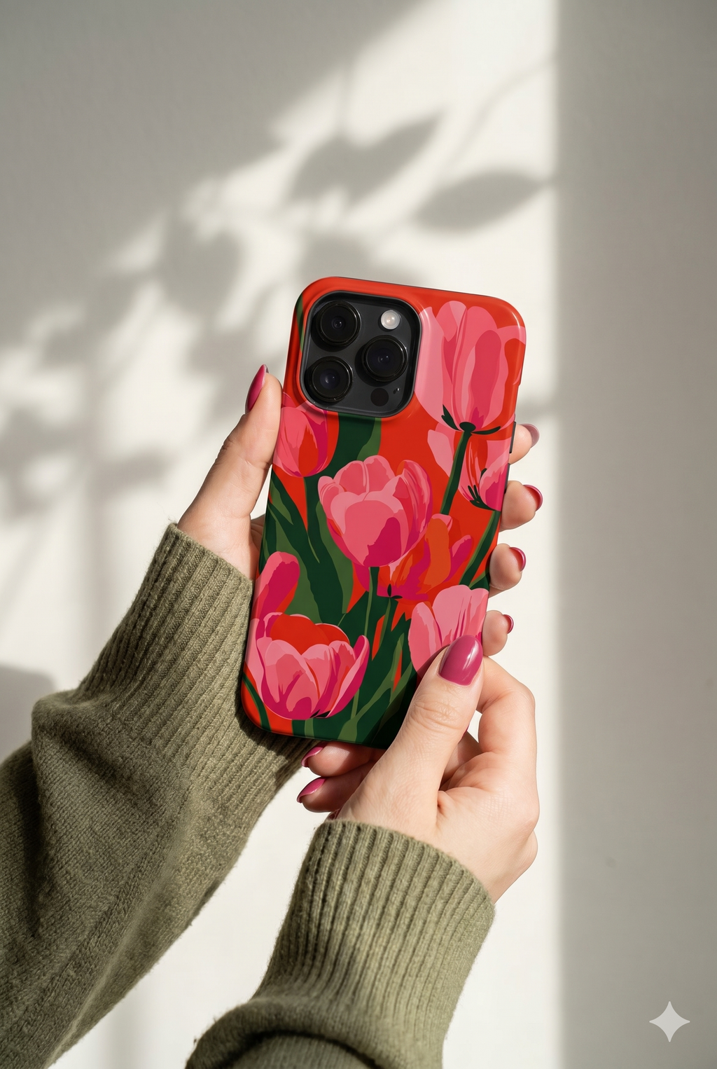 Tulip Bloom Red & Pink Floral