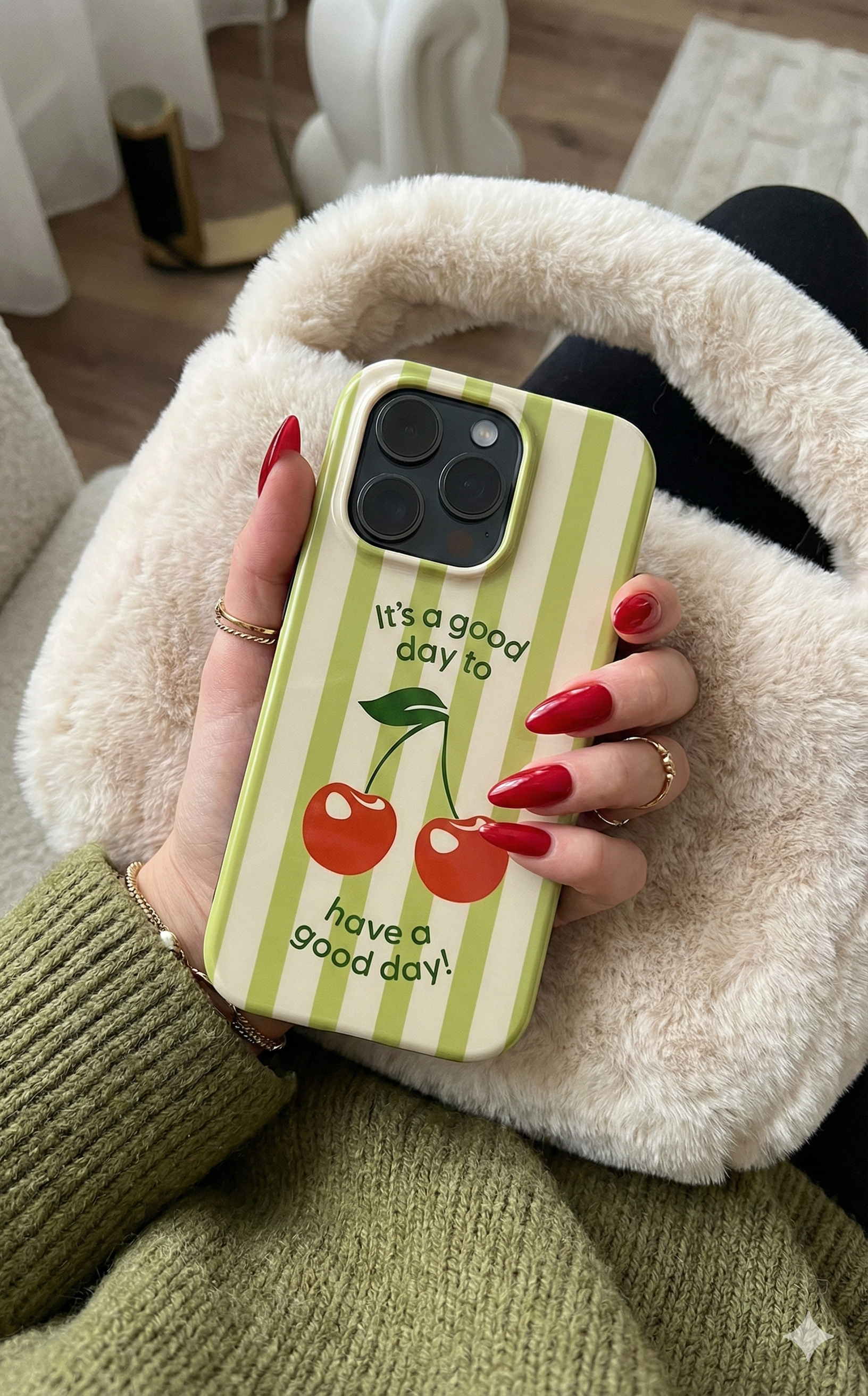 Cherry Striped - “It’s a good day to have a good day!”