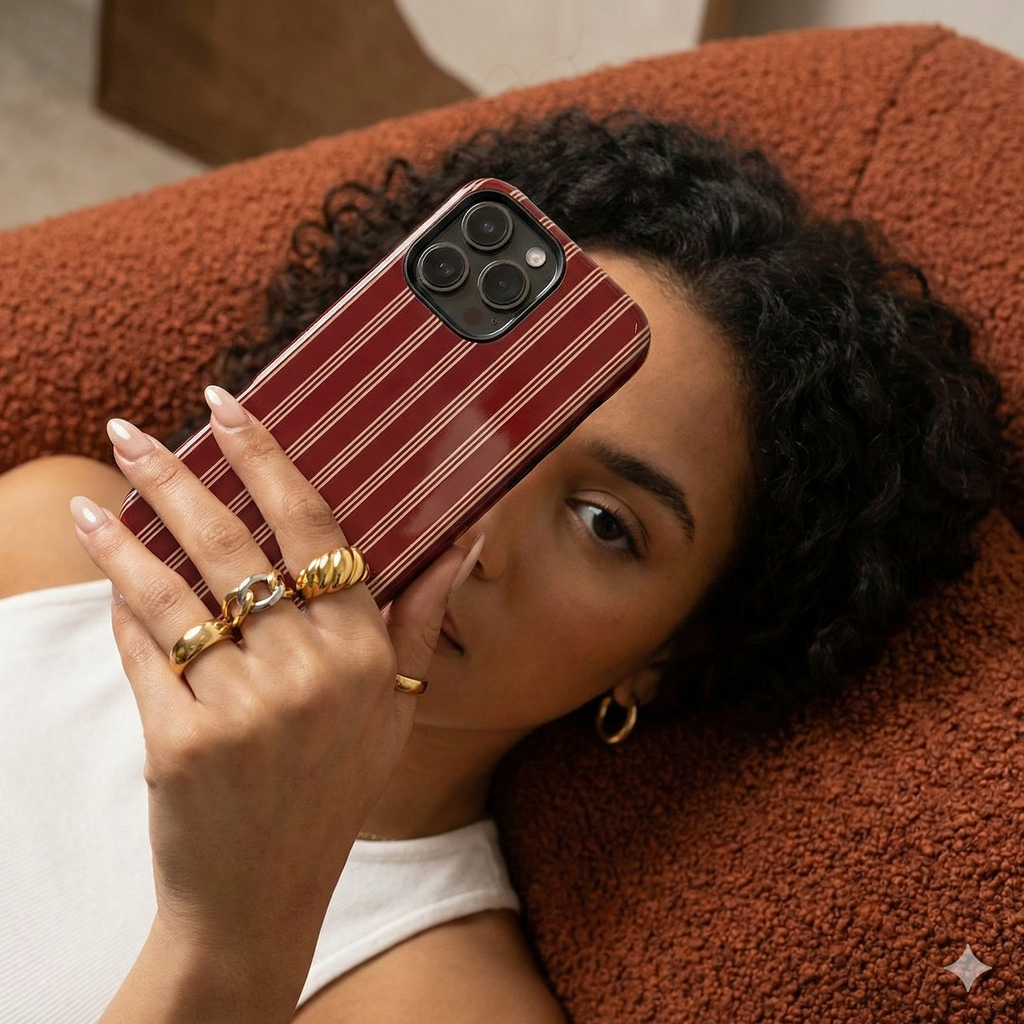 Striped Burgundy
