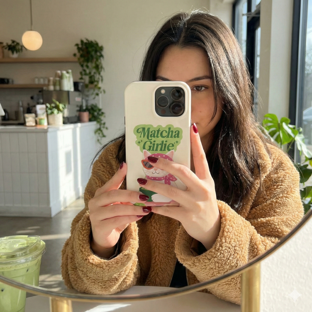 Cute Cat Matcha Girlie